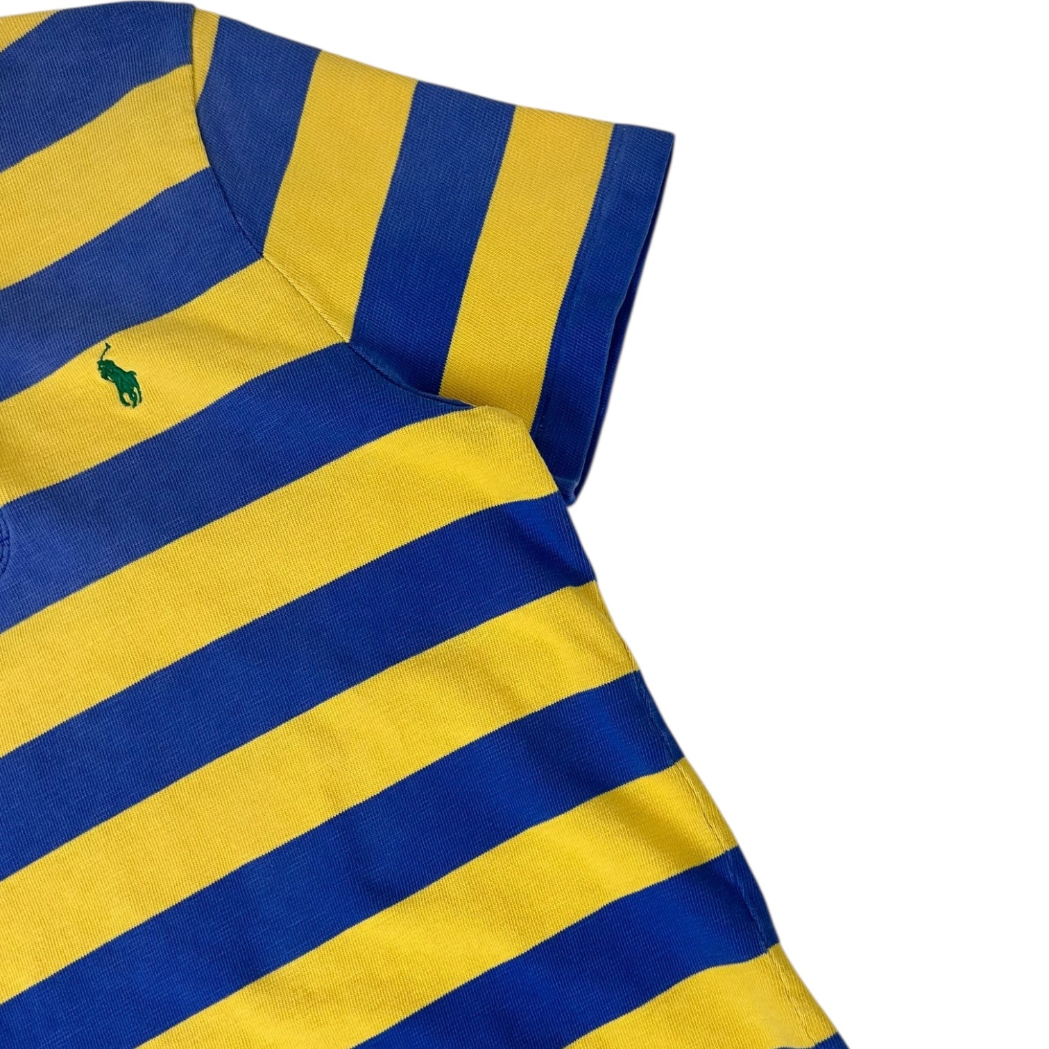 Vintage Polo Ralph Lauren Striped Polo Shirt Yellow/Blue