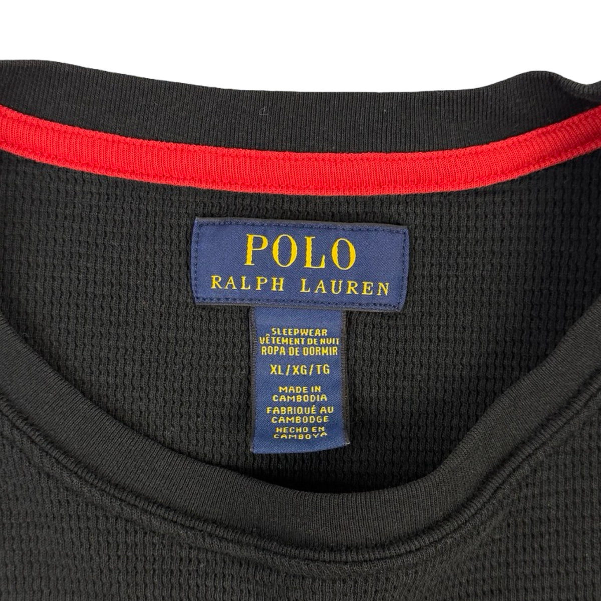 Vintage Polo Ralph Lauren Thermal Crewneck Sweatshirt Black