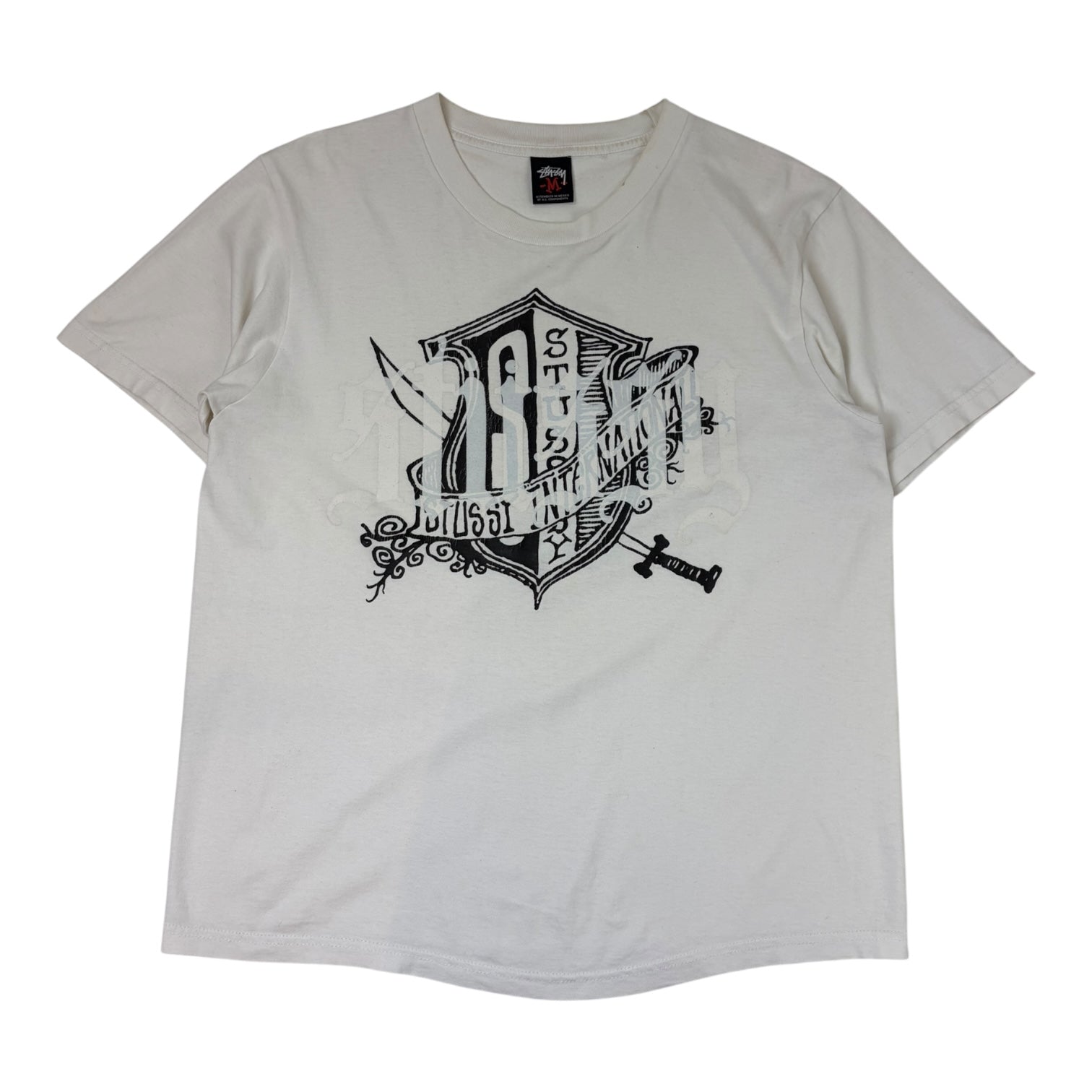 Vintage Stussy Shield T-Shirt White