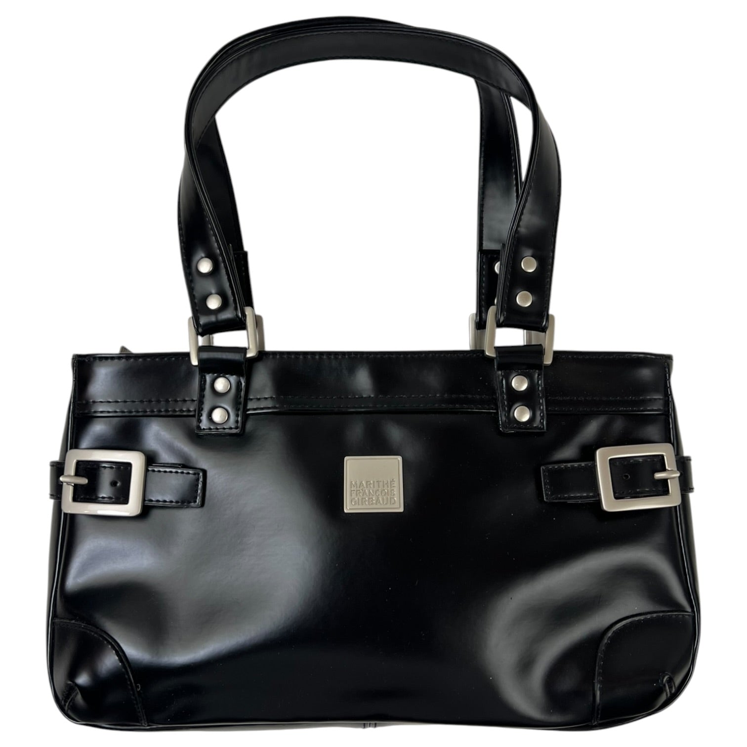 Marithe Francois Girbaud Leather Shoulder Bag Black