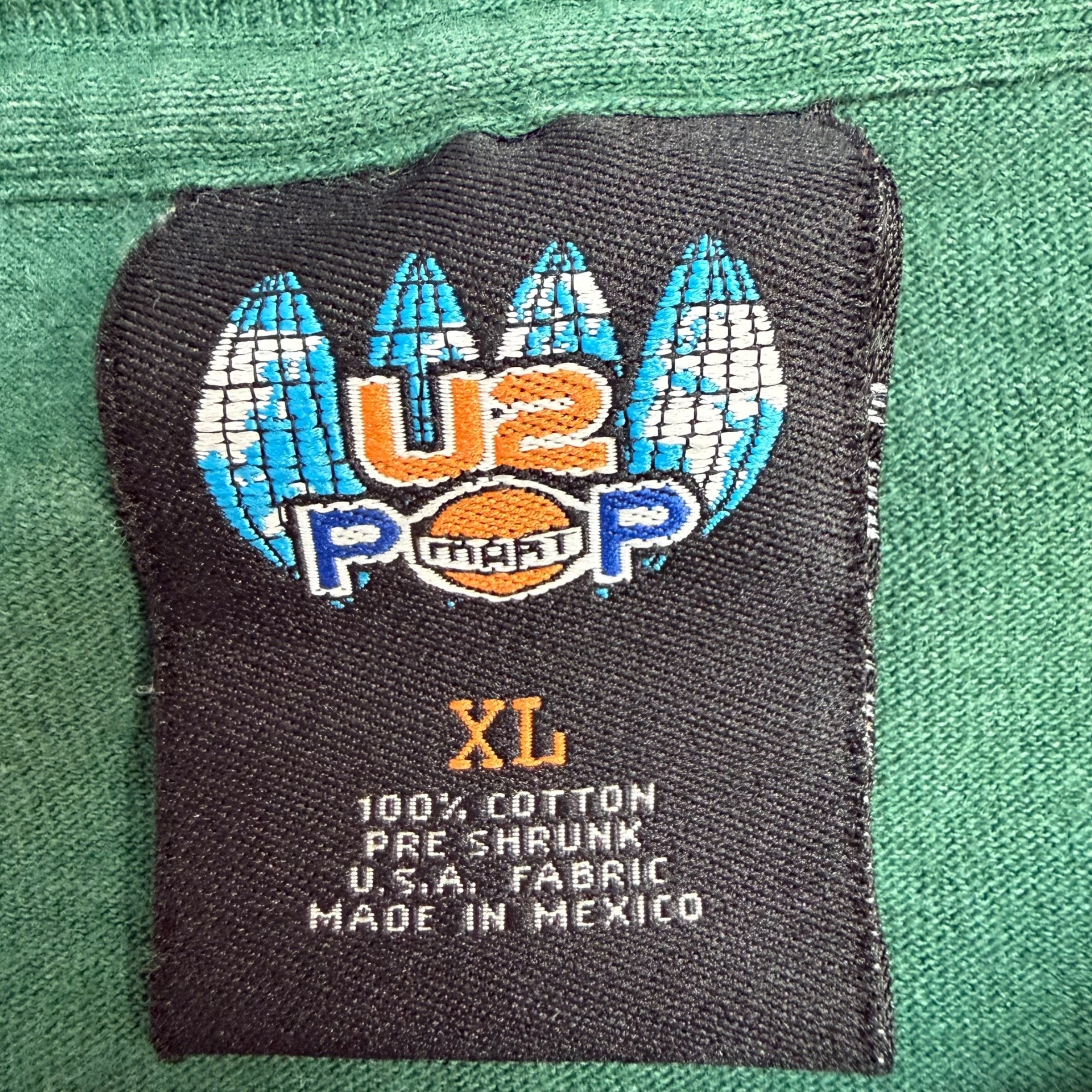 1997 U2 Pop Mart Tour Tee Green