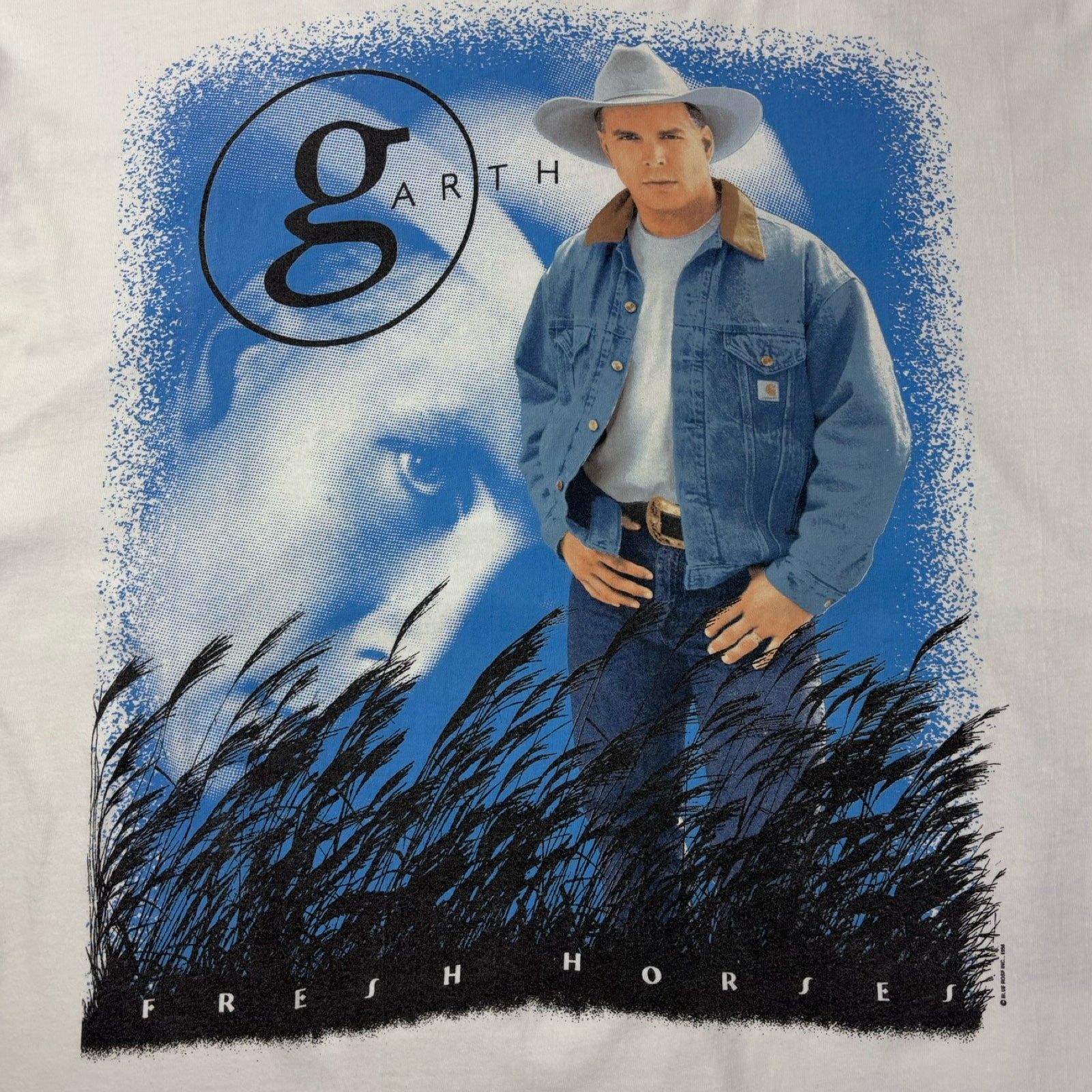1996 Garth Brooks Fresh Horse T-Shirt White