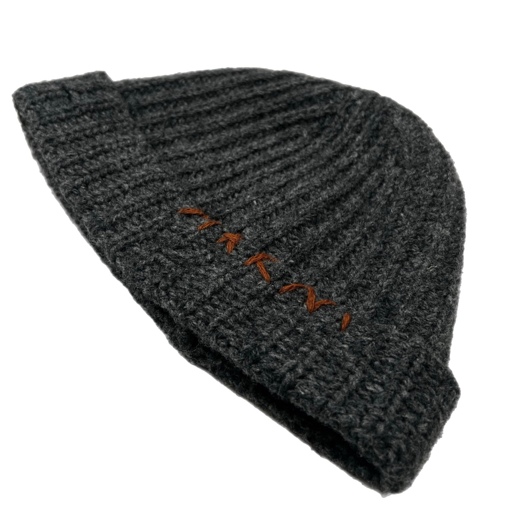 Marni Logo Embroidered Beanie Grey