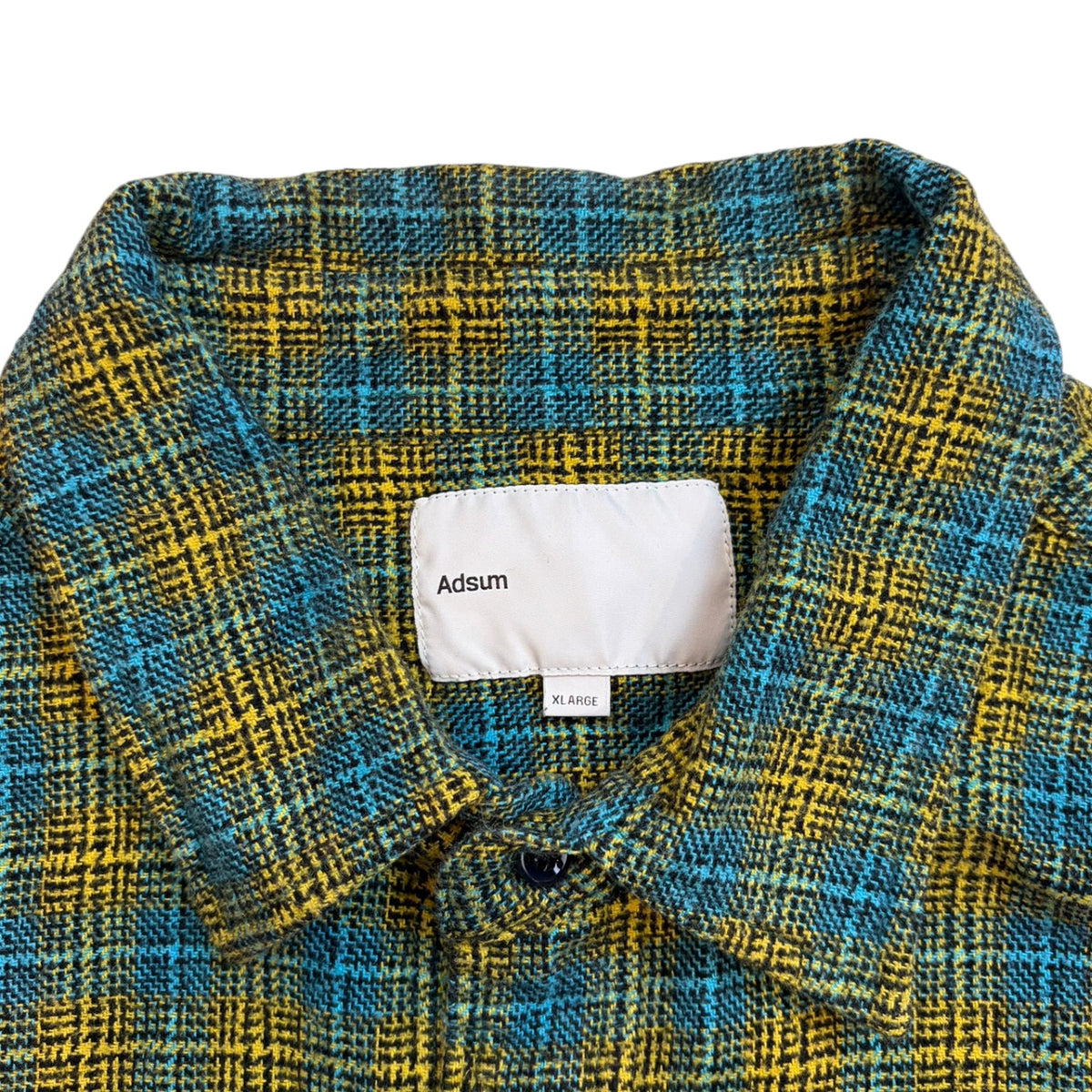 Adsum Classic Plaid  Button-Up Workshirt Aqua/Sulfur