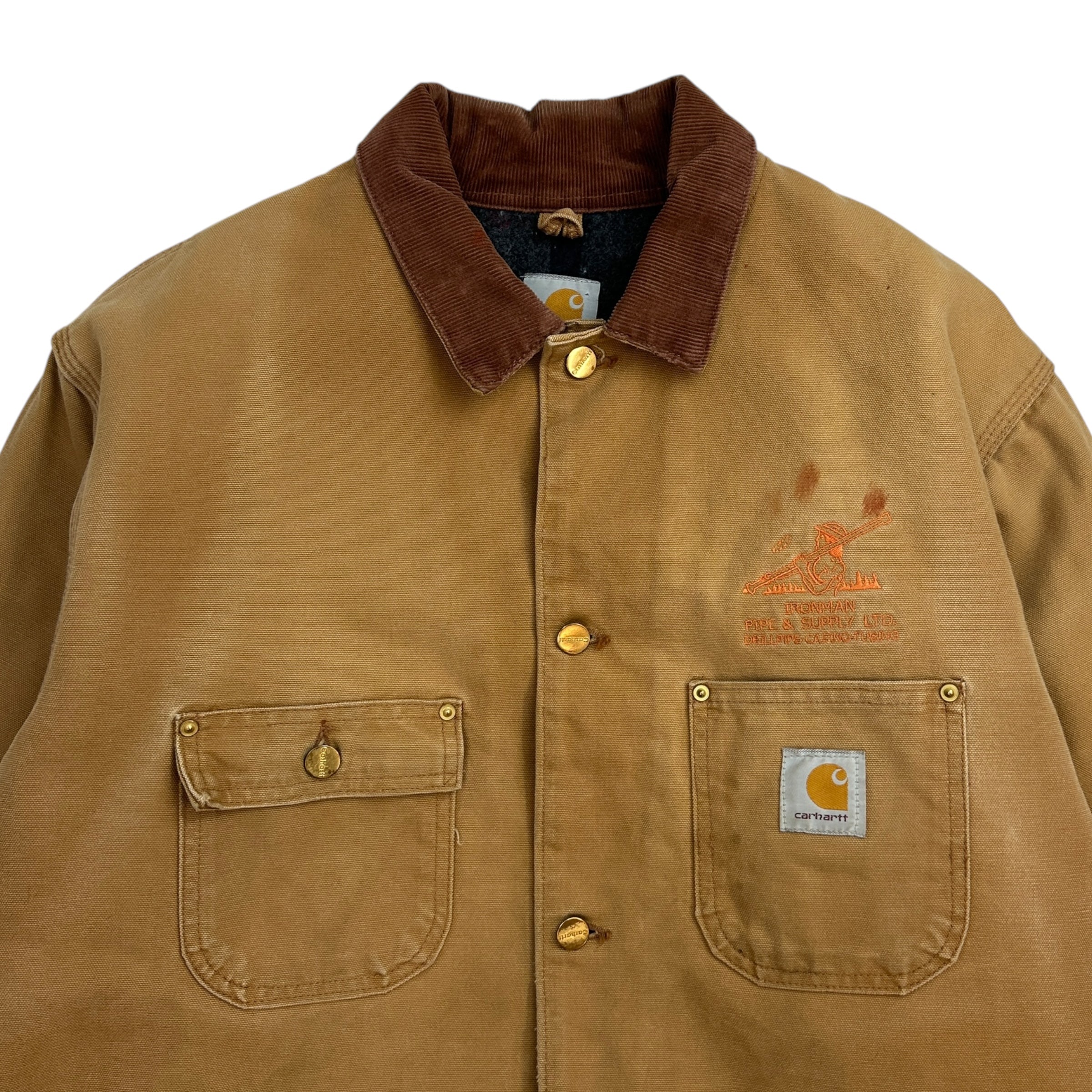 Vintage Carhartt Michigan Chore Coat Tan