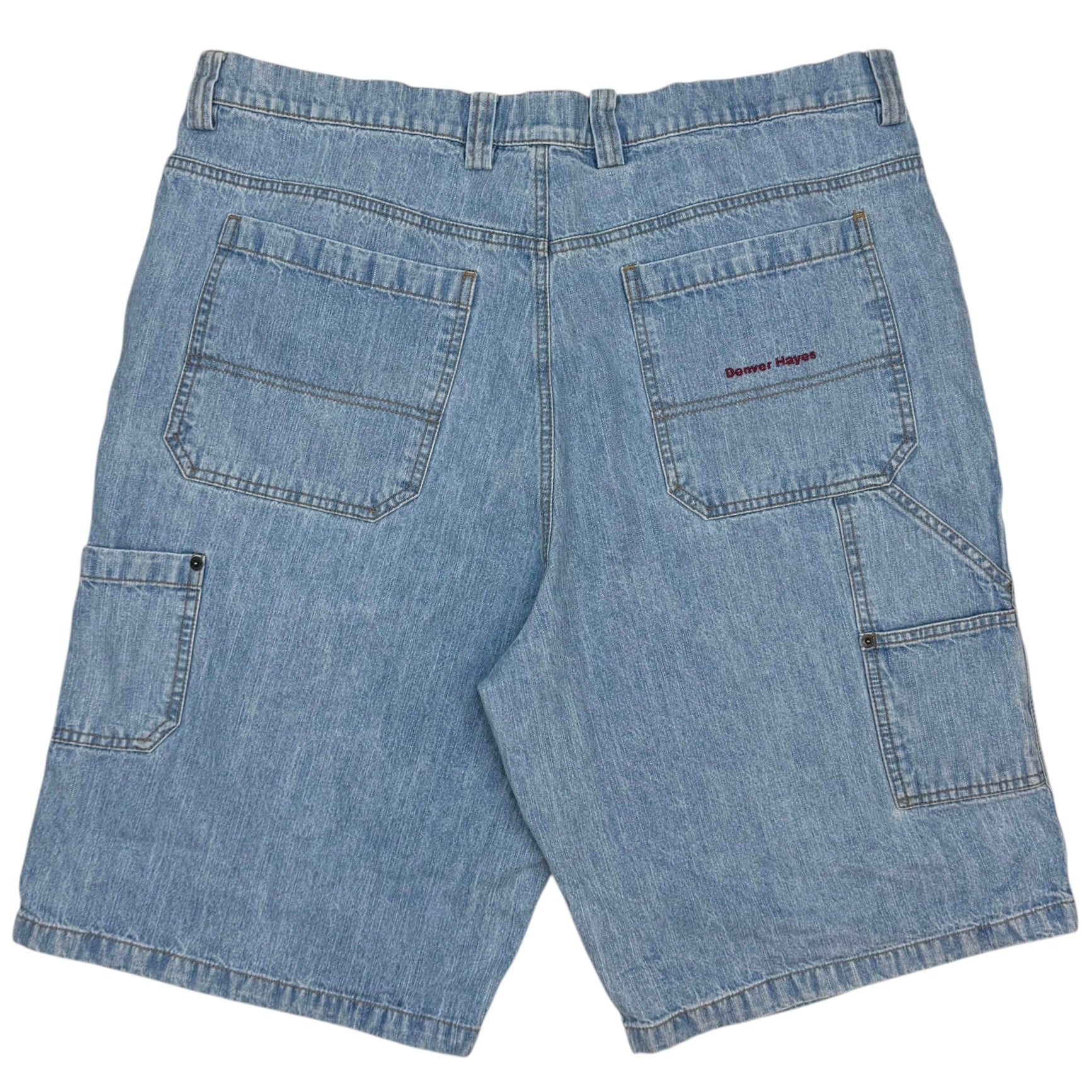 Vintage Denver Hayes Light Wash Denim Shorts Blue