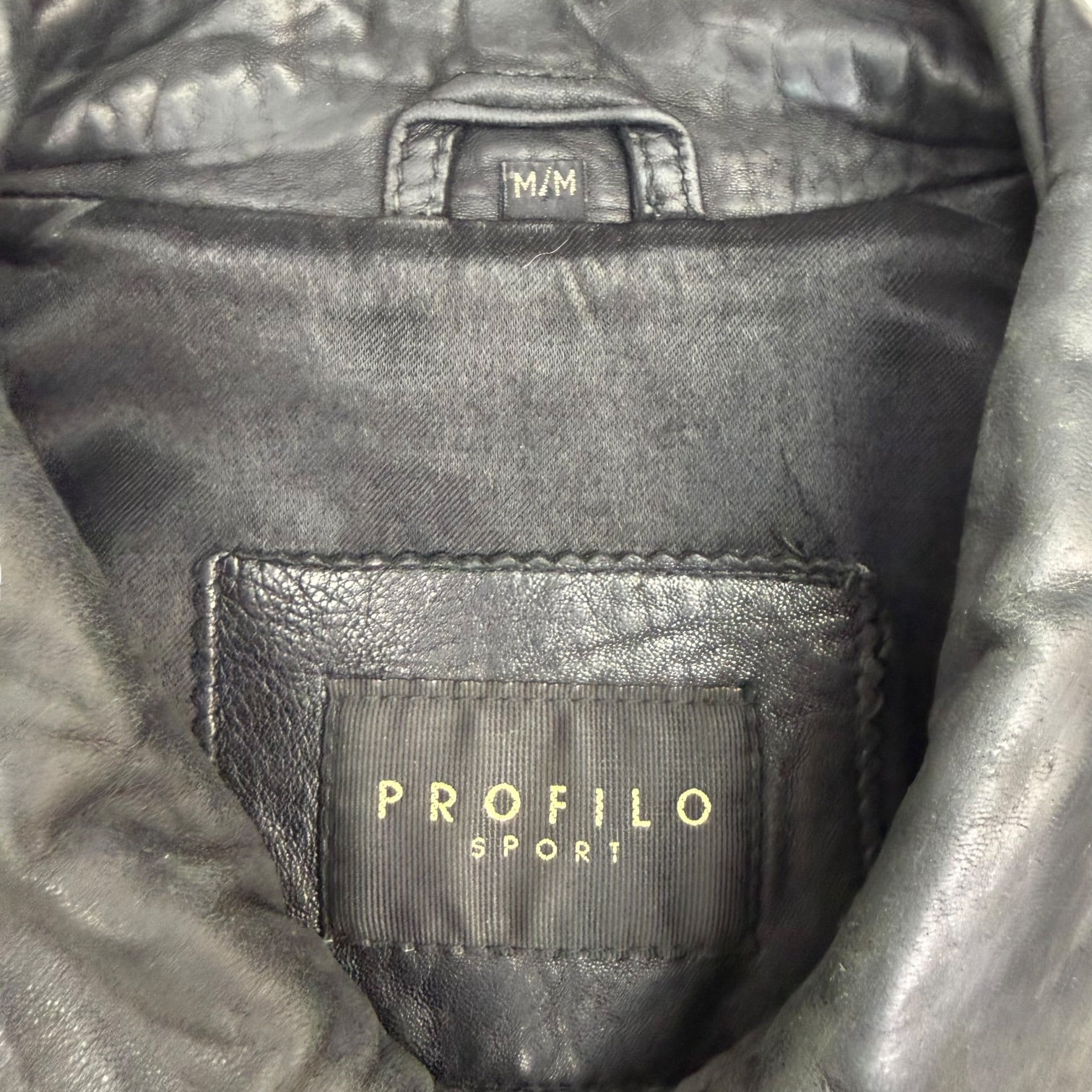 Vintage Profilo Leather Jacket Black
