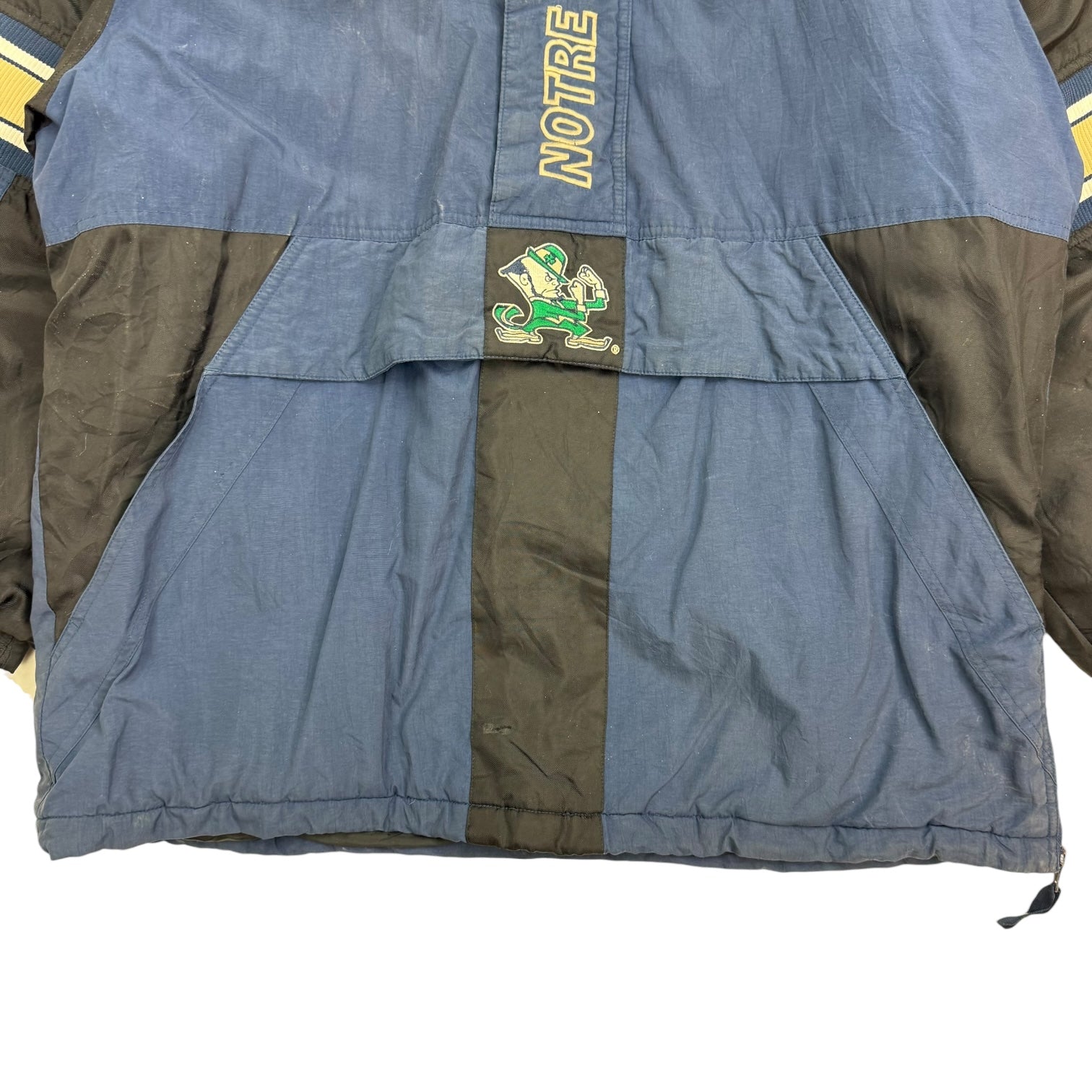 Vintage Starter Notre Dame Anorak Jacket Blue