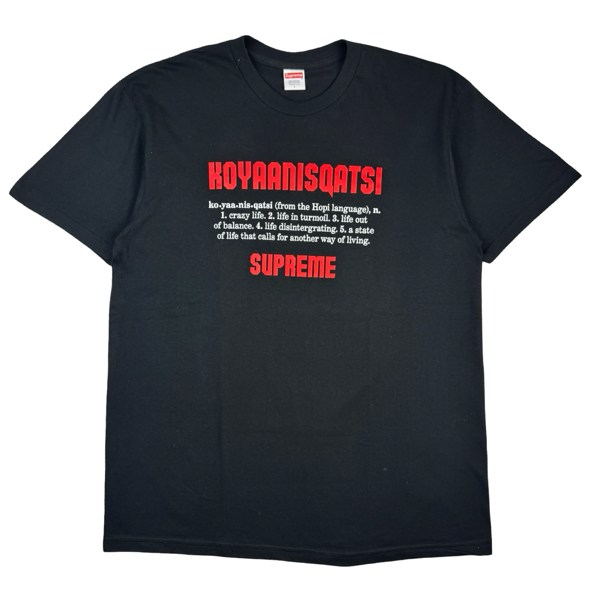 Supreme Koyaanisqatsi Tee Black