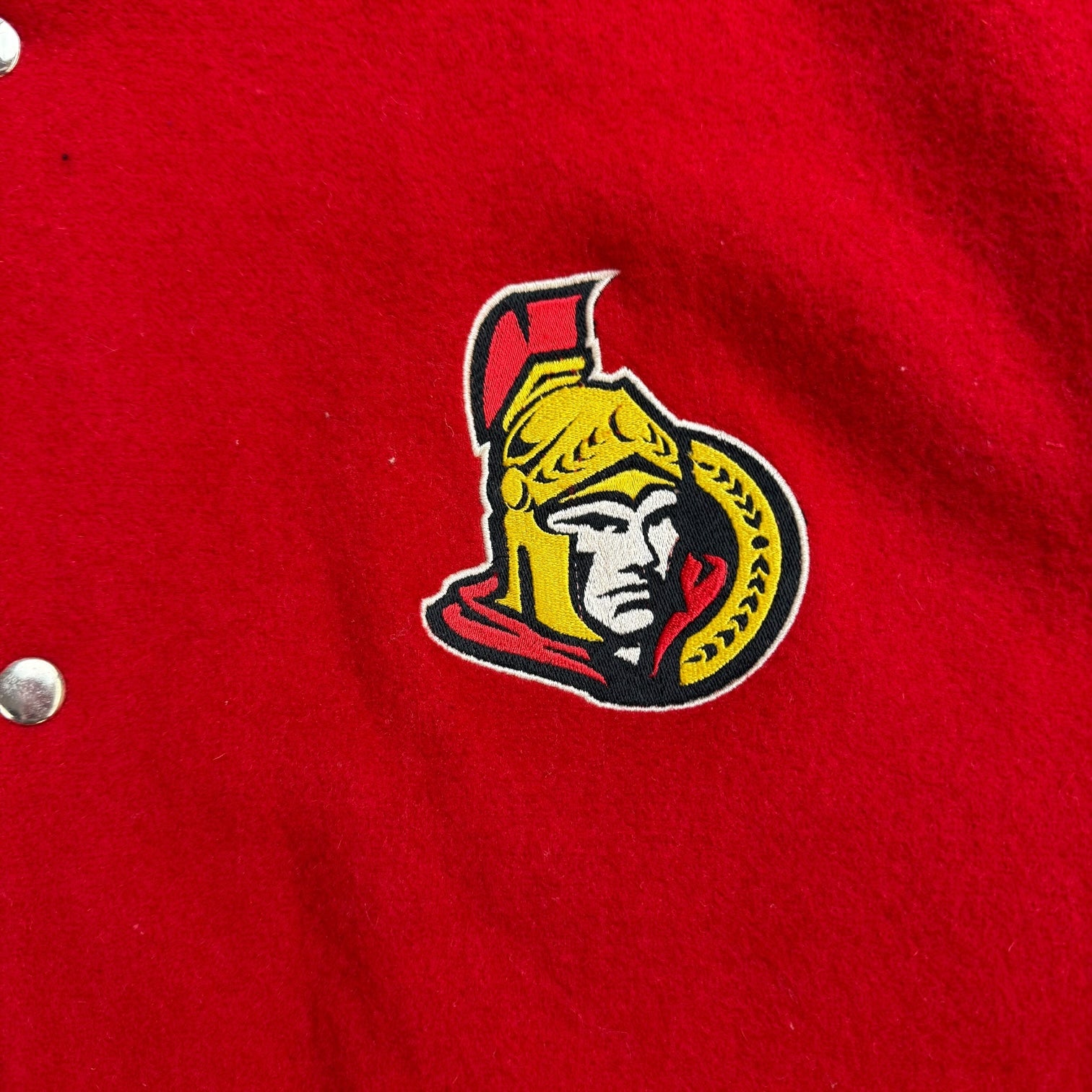 Vintage Reebok Ottawa Senators Letterman Jacket Red