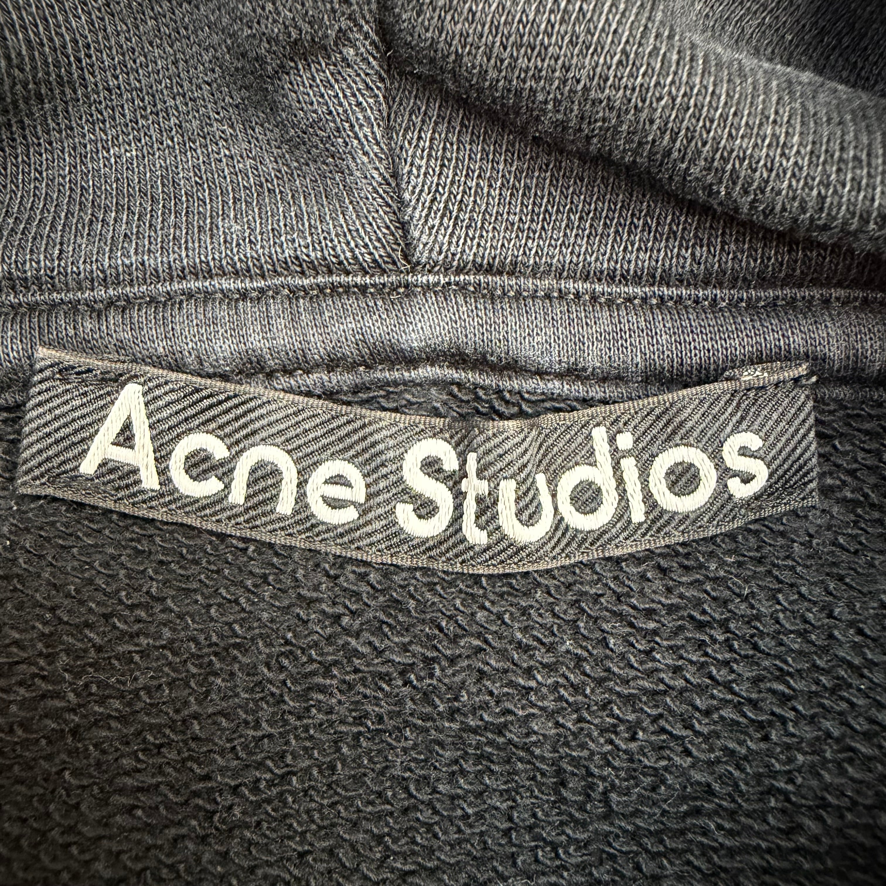 Acne Studios Face Patch Logo Hoodie Black