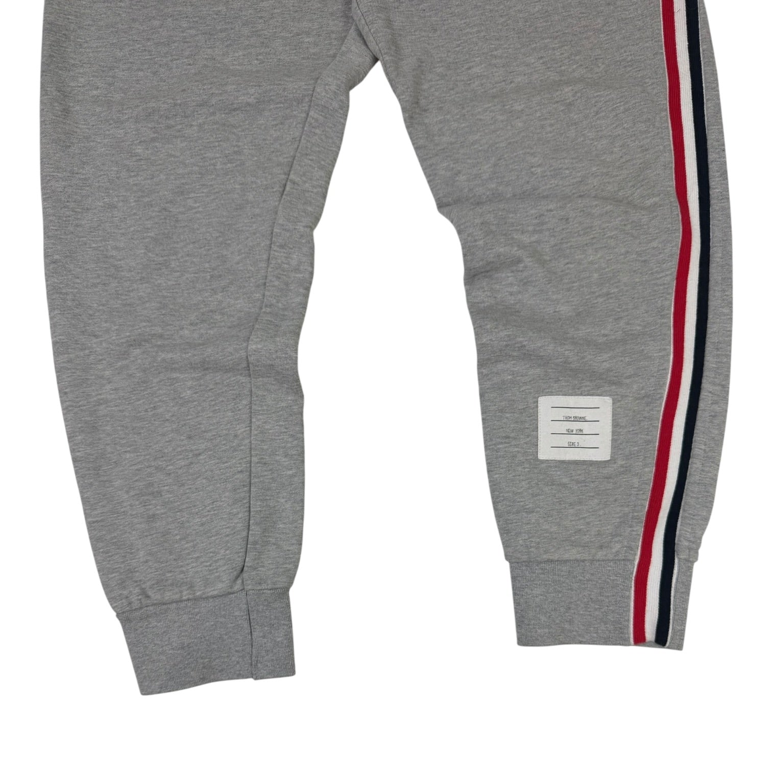 Thom Browne Classic Loopback Stripe Sweatpants Grey