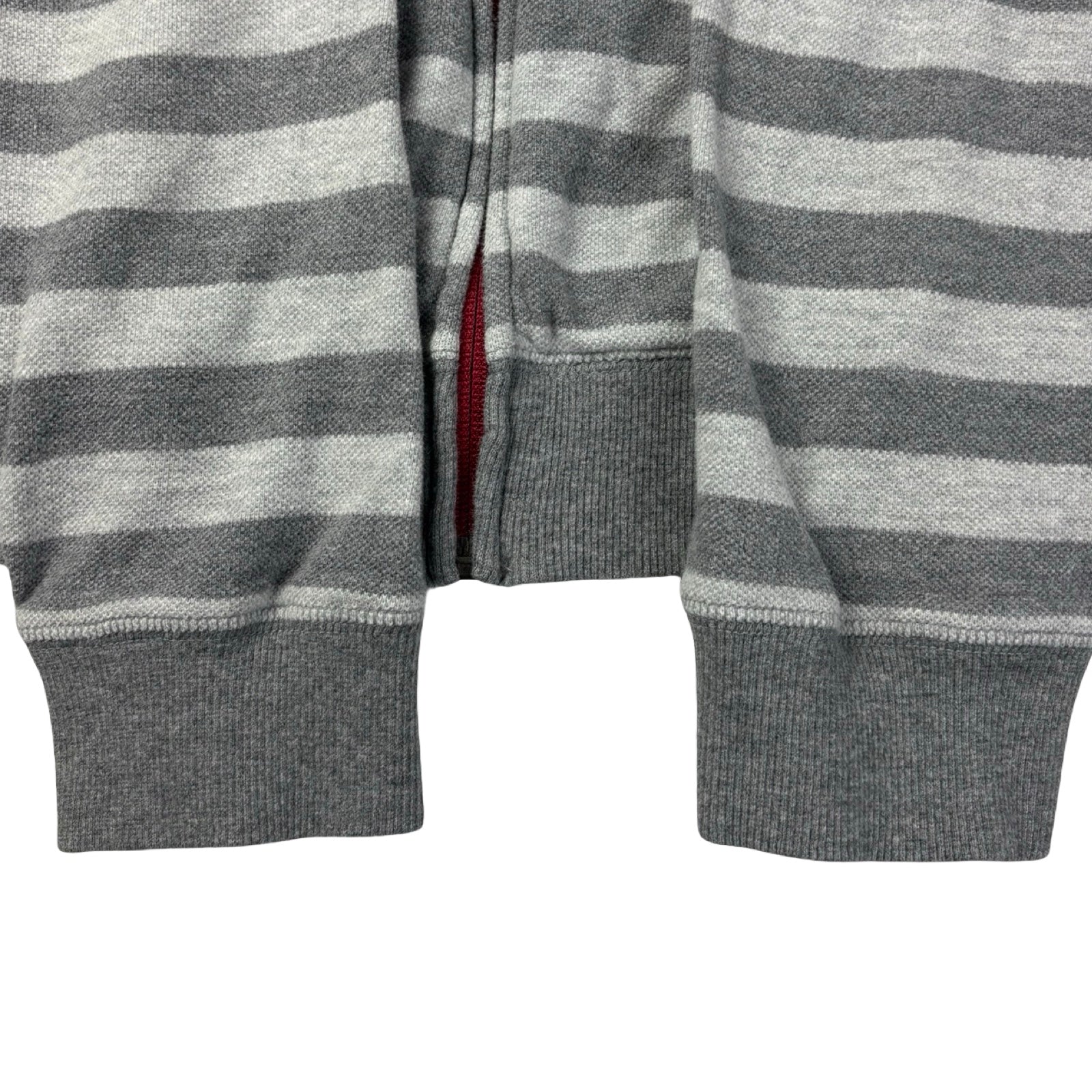 Y2K Oakley Striped Full-Zip Hoodie Grey