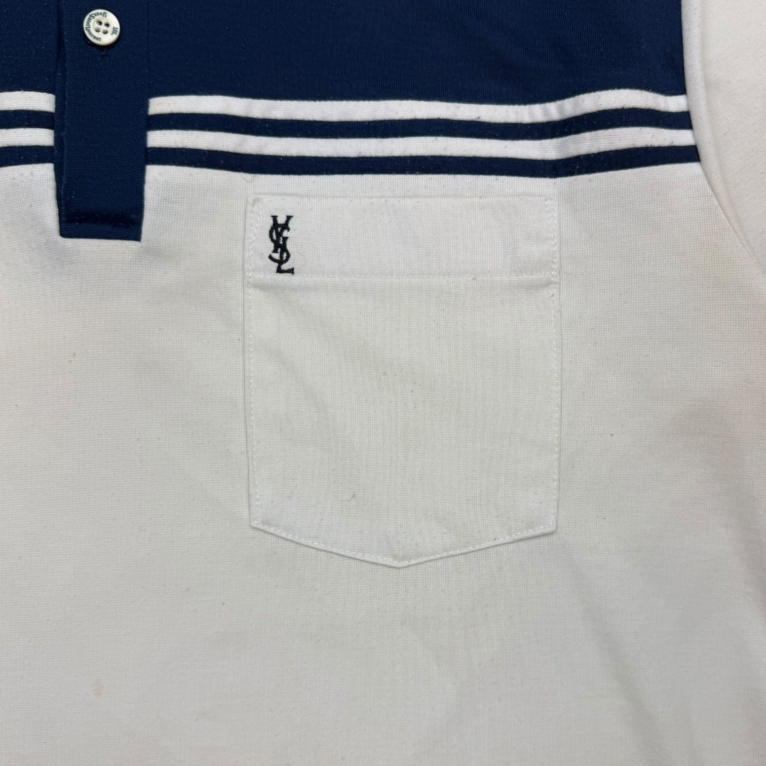 Vintage YSL Sports Wear Polo Blue/White