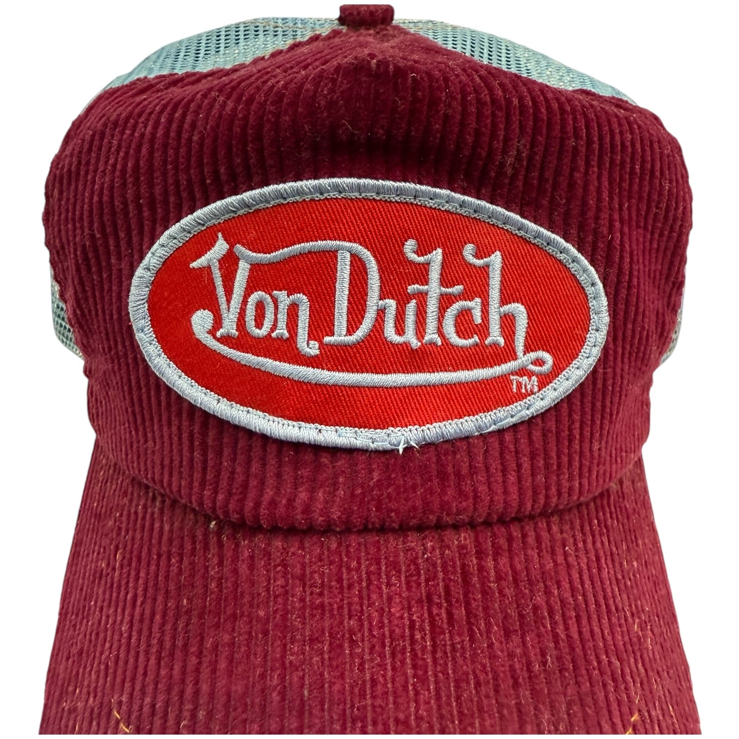 Von Dutch Corduroy Trucker Hat Red/Blue