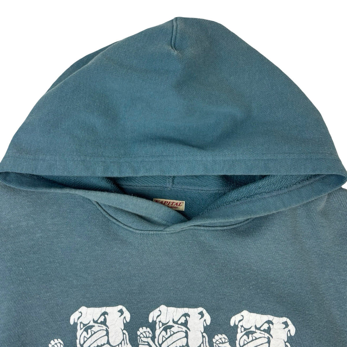 Kapital SWT Knit “P” Bulldogs Hoodie Turquoise