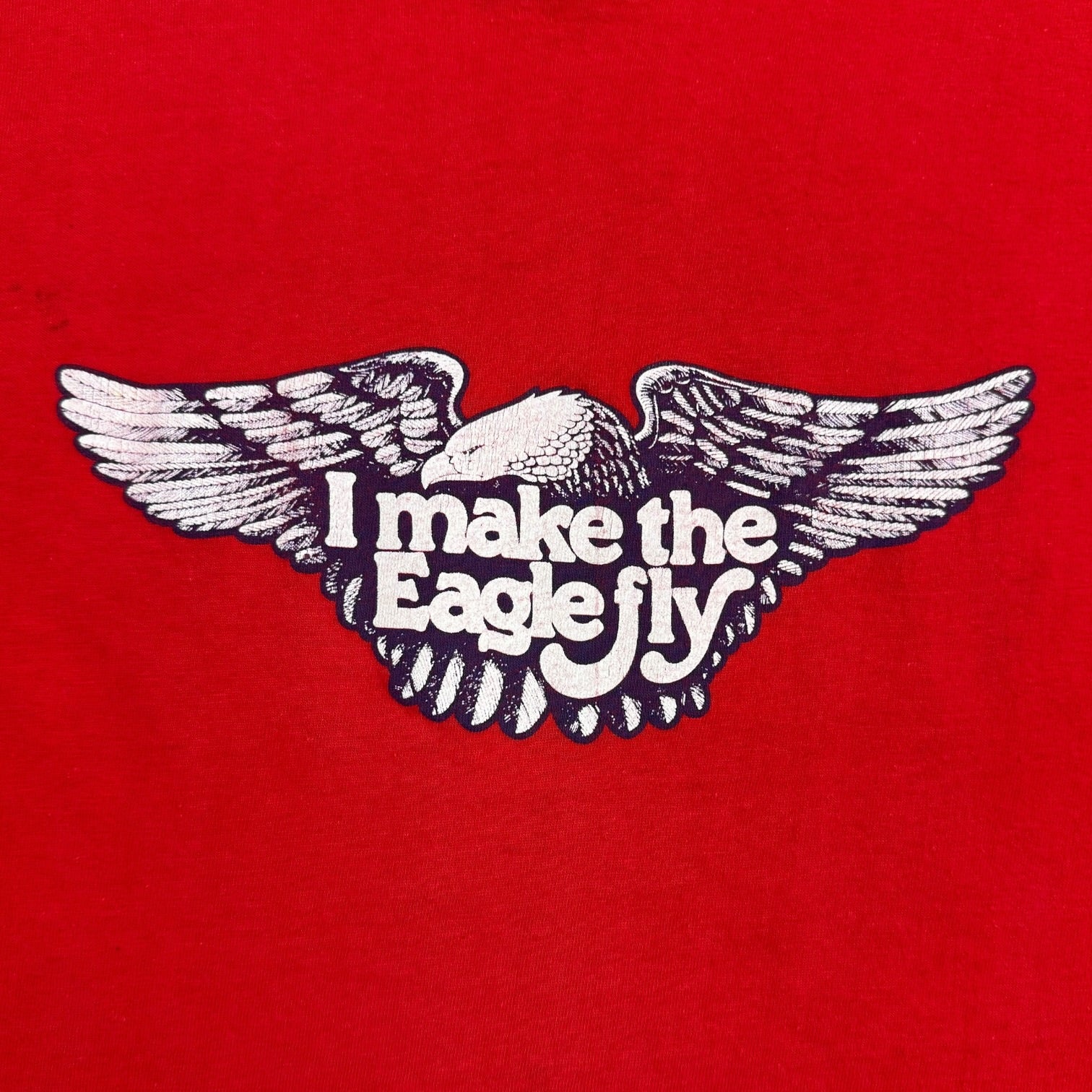 Vintage 1980s Harley Davidson ‘I Make The Eagle Fly’ Tee Red