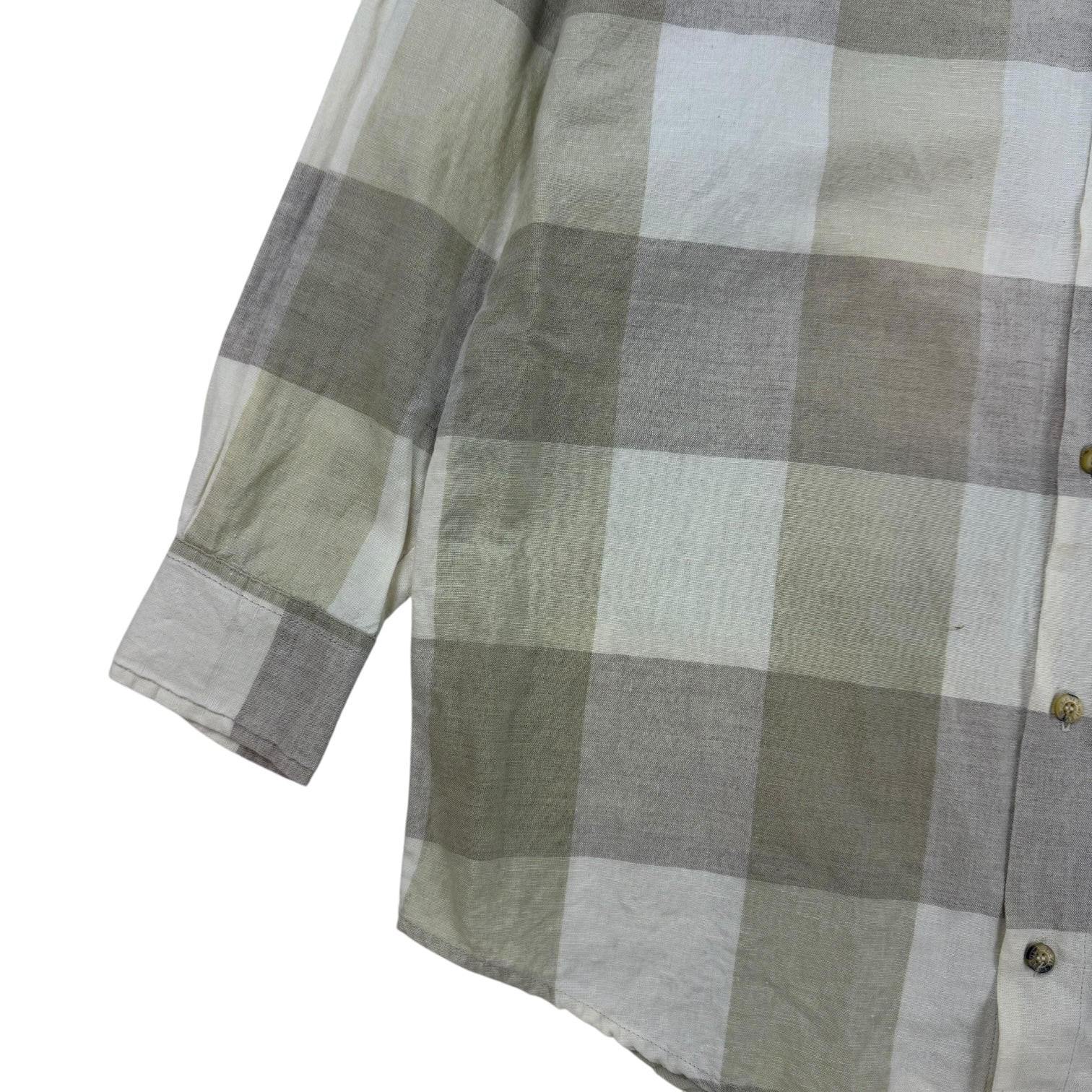 Vintage Levi’s Checkered Button Up Shirt Cream