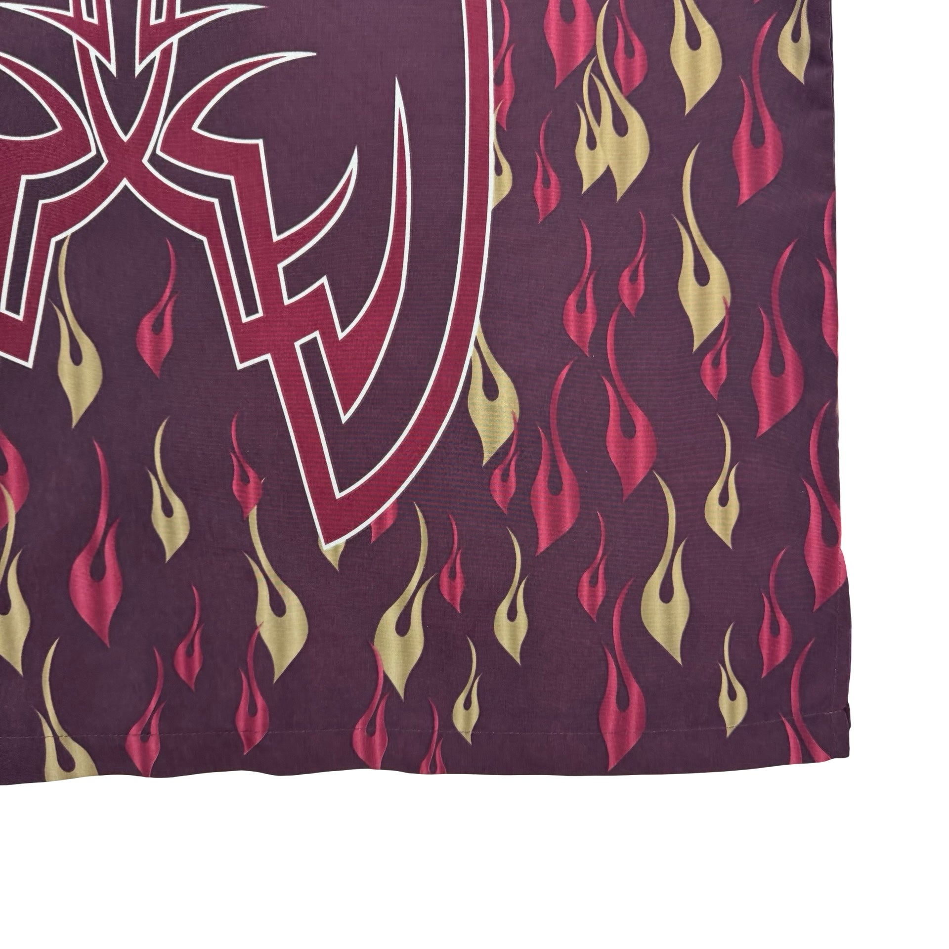 Vintage Harley Davidson Tribal Flame Button Up Shirt Burgundy