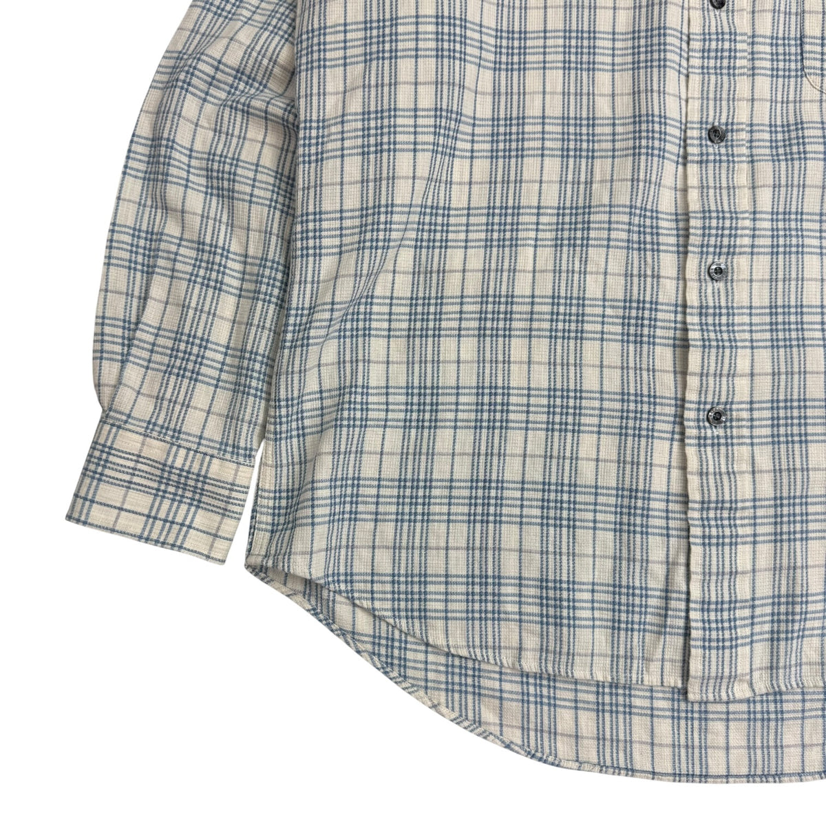 Vintage Balenciaga Plaid Button Up Shirt Blue/White