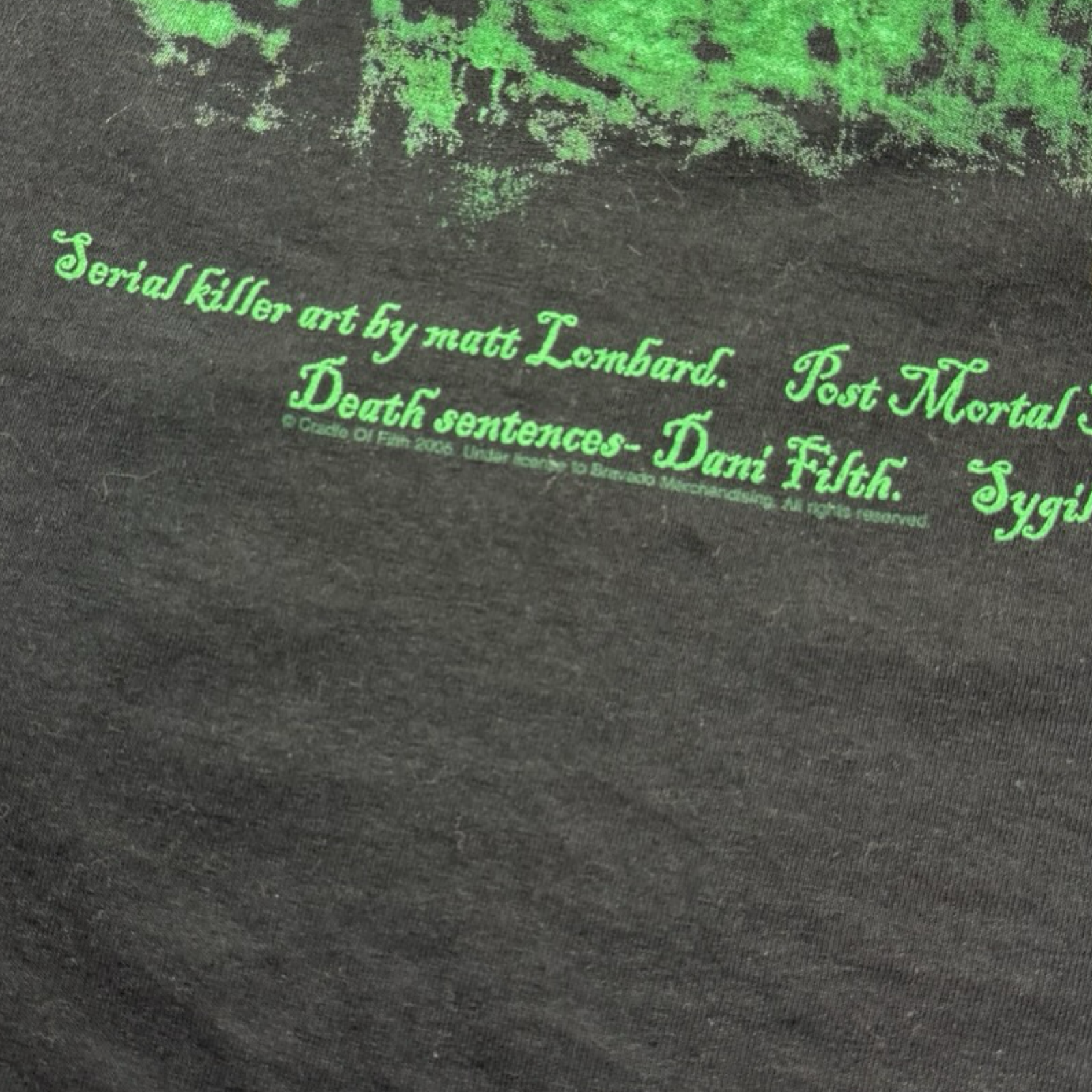2005 Cradle Of Filth Gabriel Metal Longsleeve T-Shirt