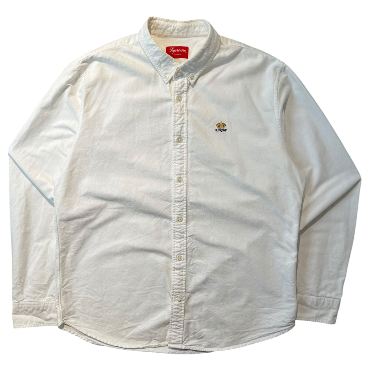 Supreme Loose Fit Flannel Oxford Shirt White