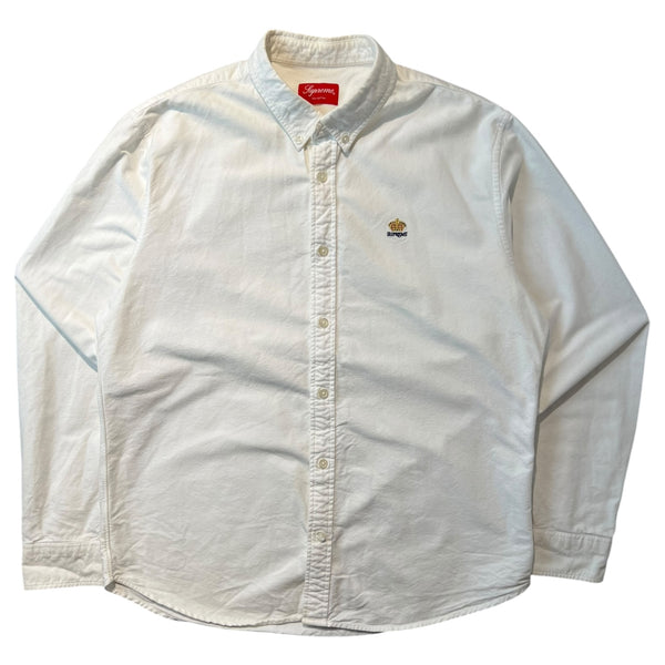 Supreme Loose Fit Flannel Oxford Shirt White