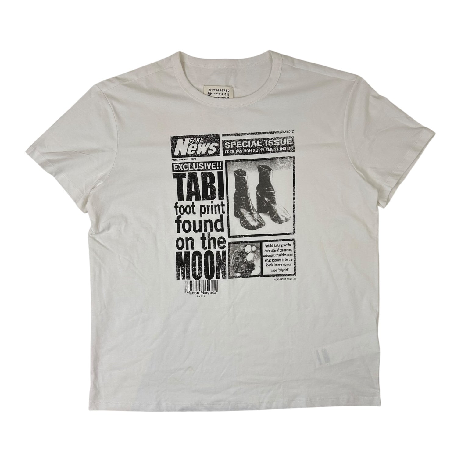 Maison Margiela Tabi Printed T-Shirt White