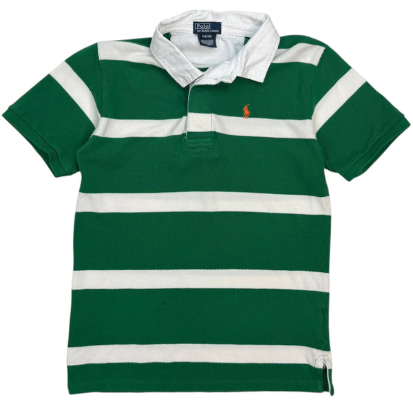 (W) Vintage Polo Ralph Lauren Striped Polo Green/White