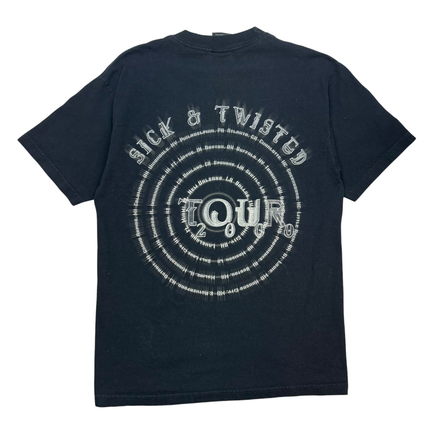 2000 Korn Sick & Twisted Tour Tee Black