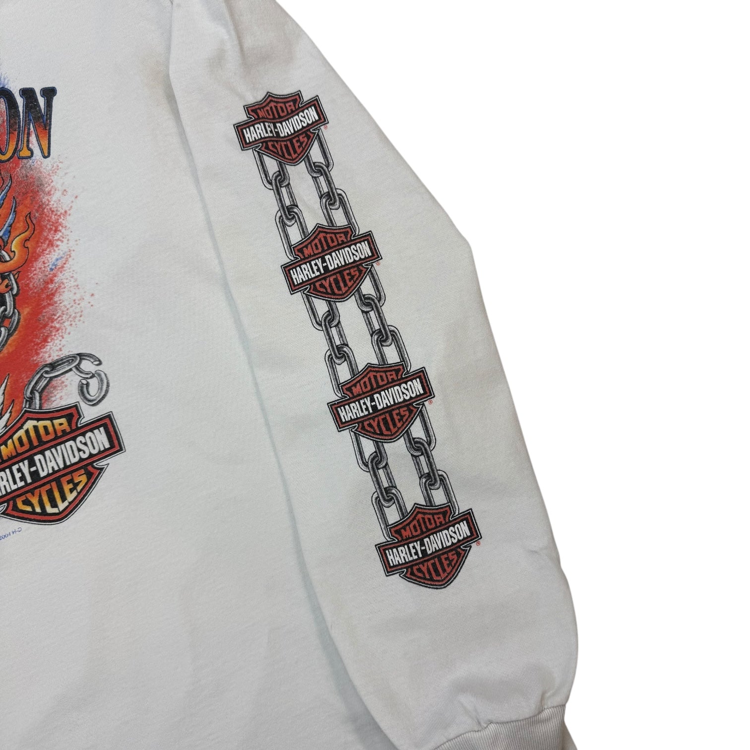 2004 Harley Davidson Of Edmonton L/S Tee White