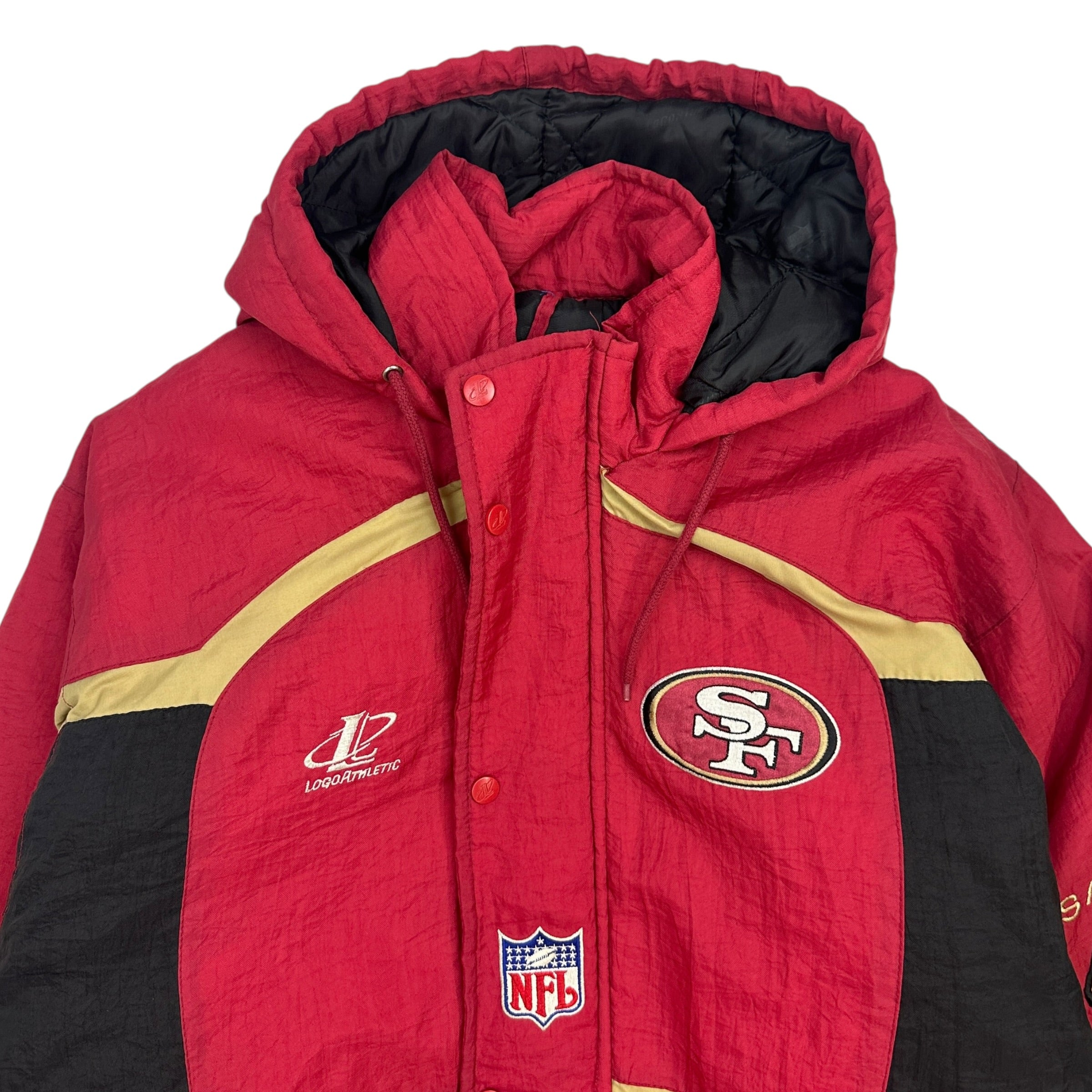 Vintage Logo 7 San Francisco 49ers Anorak Jacket Red/Black