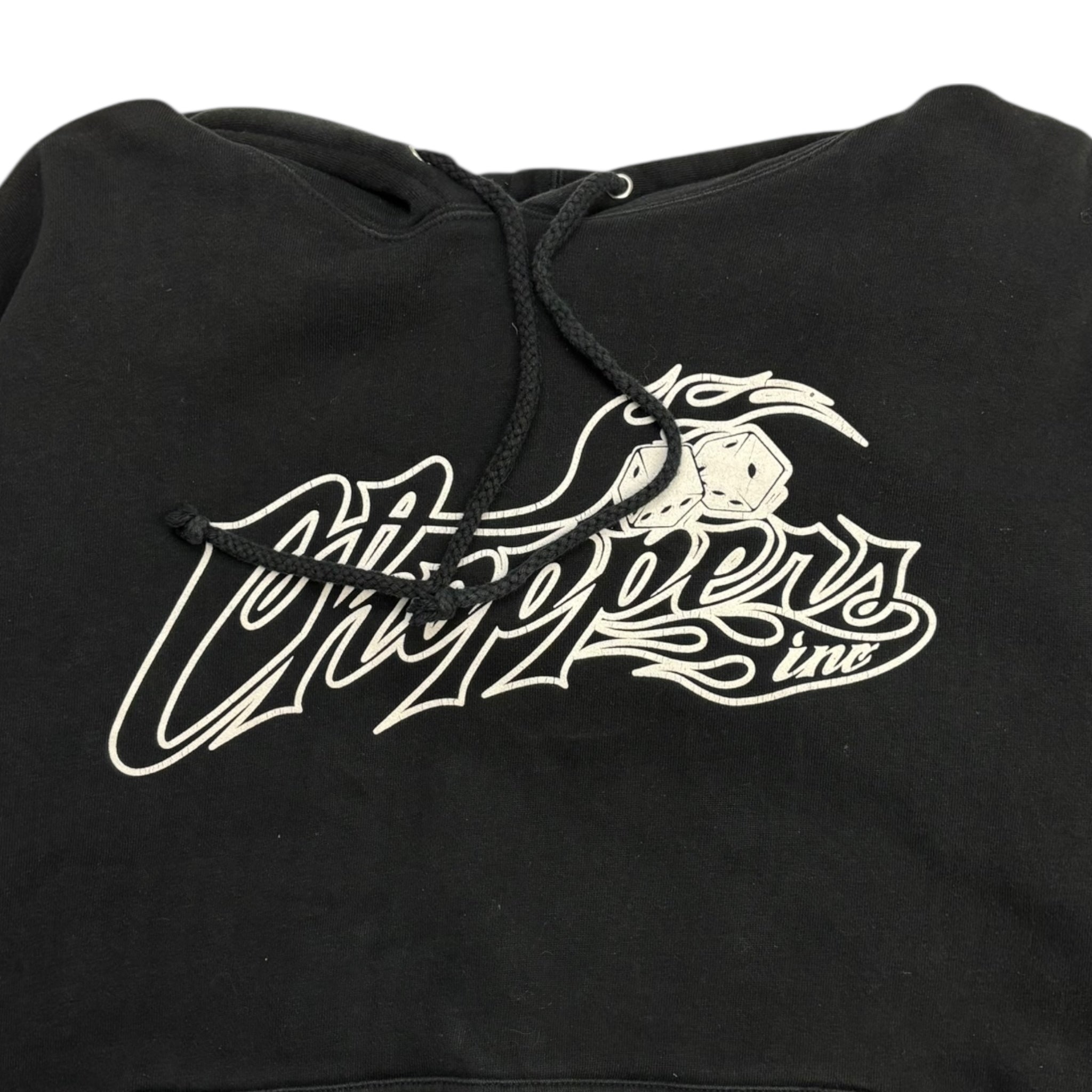 Vintage Y2K Choppers Inc Flame Sleeve Hoodie