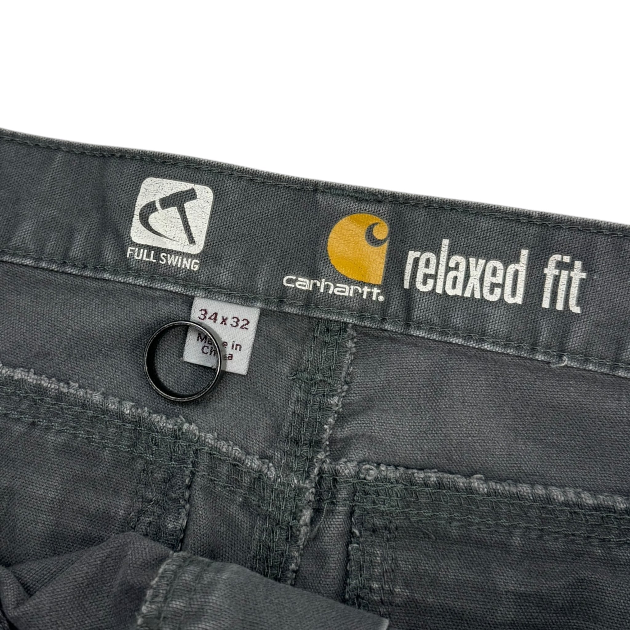 Carhartt Reinforced Knee Carpenter Pants Heavy Wash