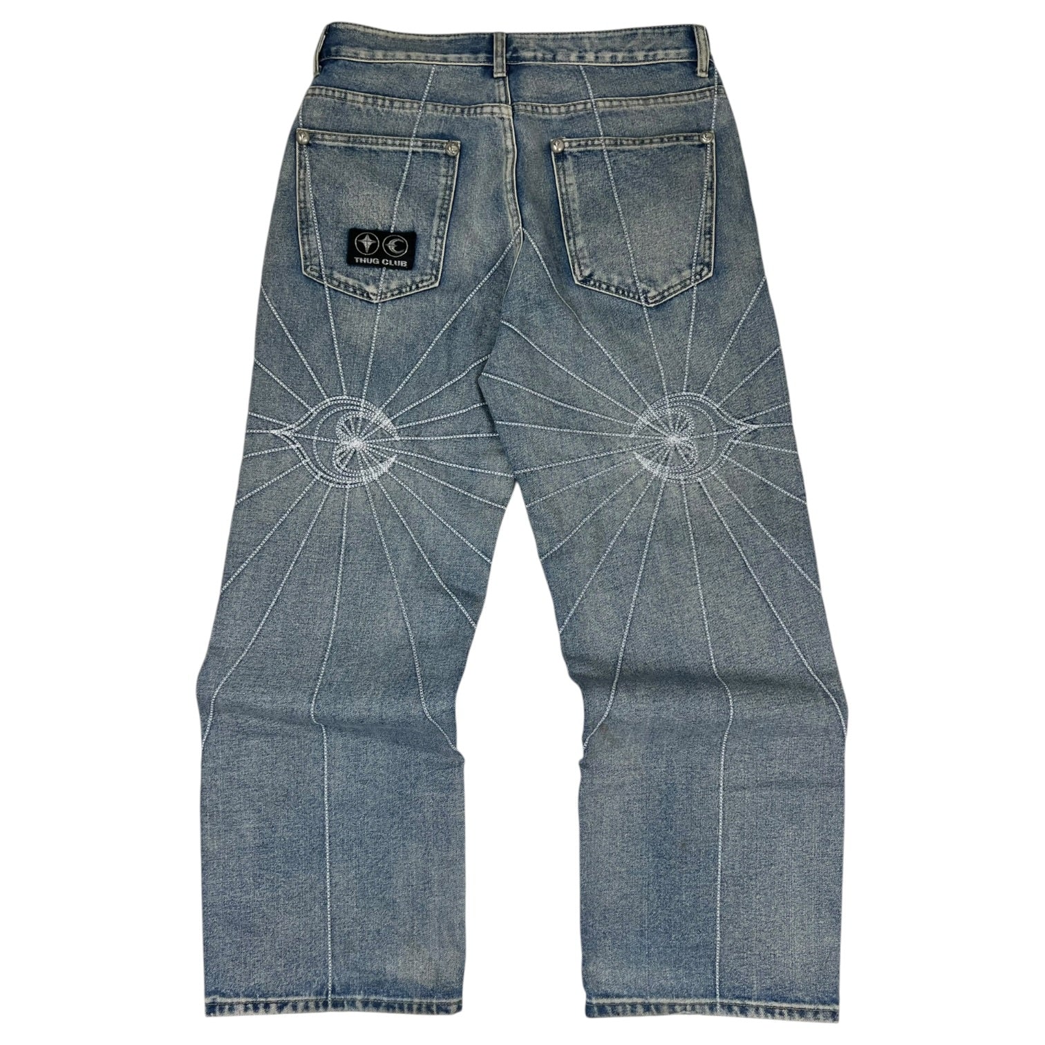 Thug Club Chain Stitch Denim Pants Blue