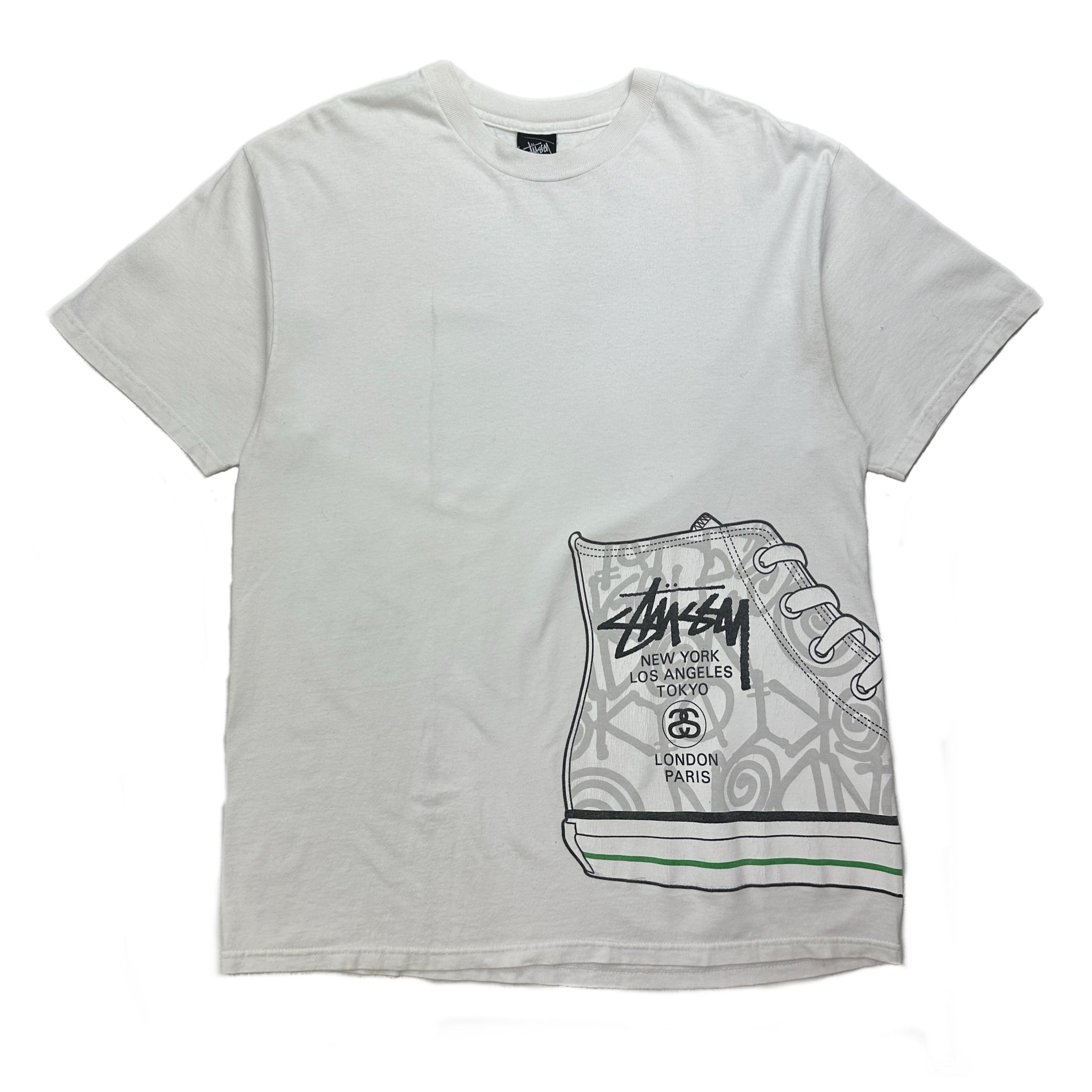 Stussy World Tour Chuck Tee White