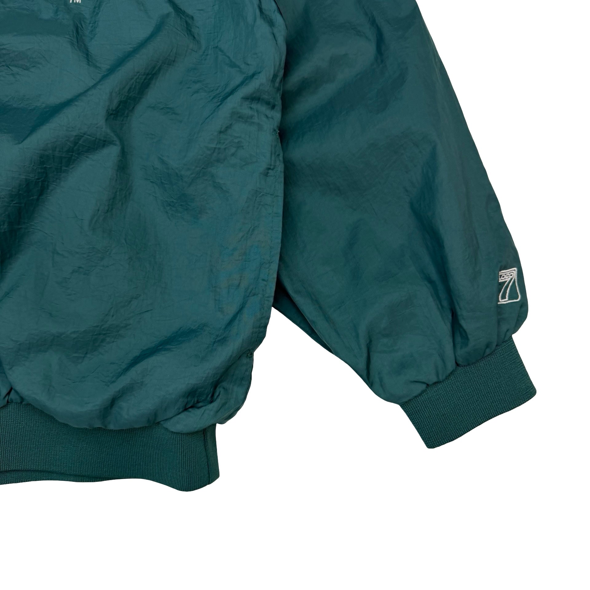 Vintage Green Bay Packers Pullover Logo 7 Windbreaker Green