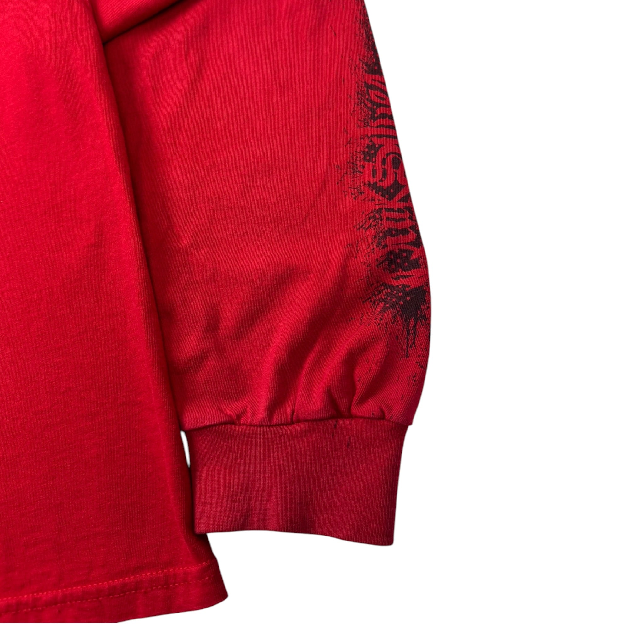Vintage Y2K Quiksilver Tartan Logo Longsleeve Shirt Red