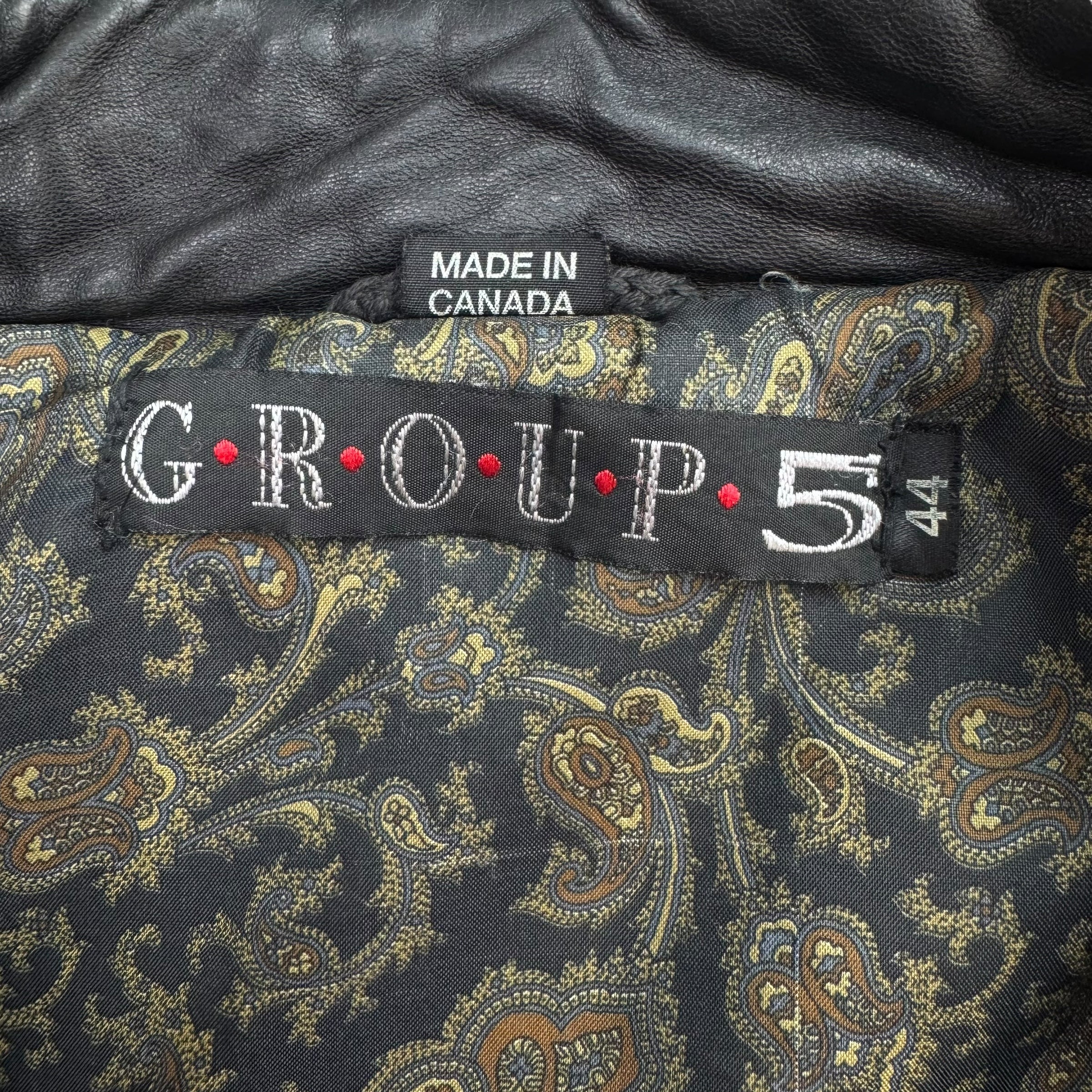 Vintage Group 5 Leather Jacket Black