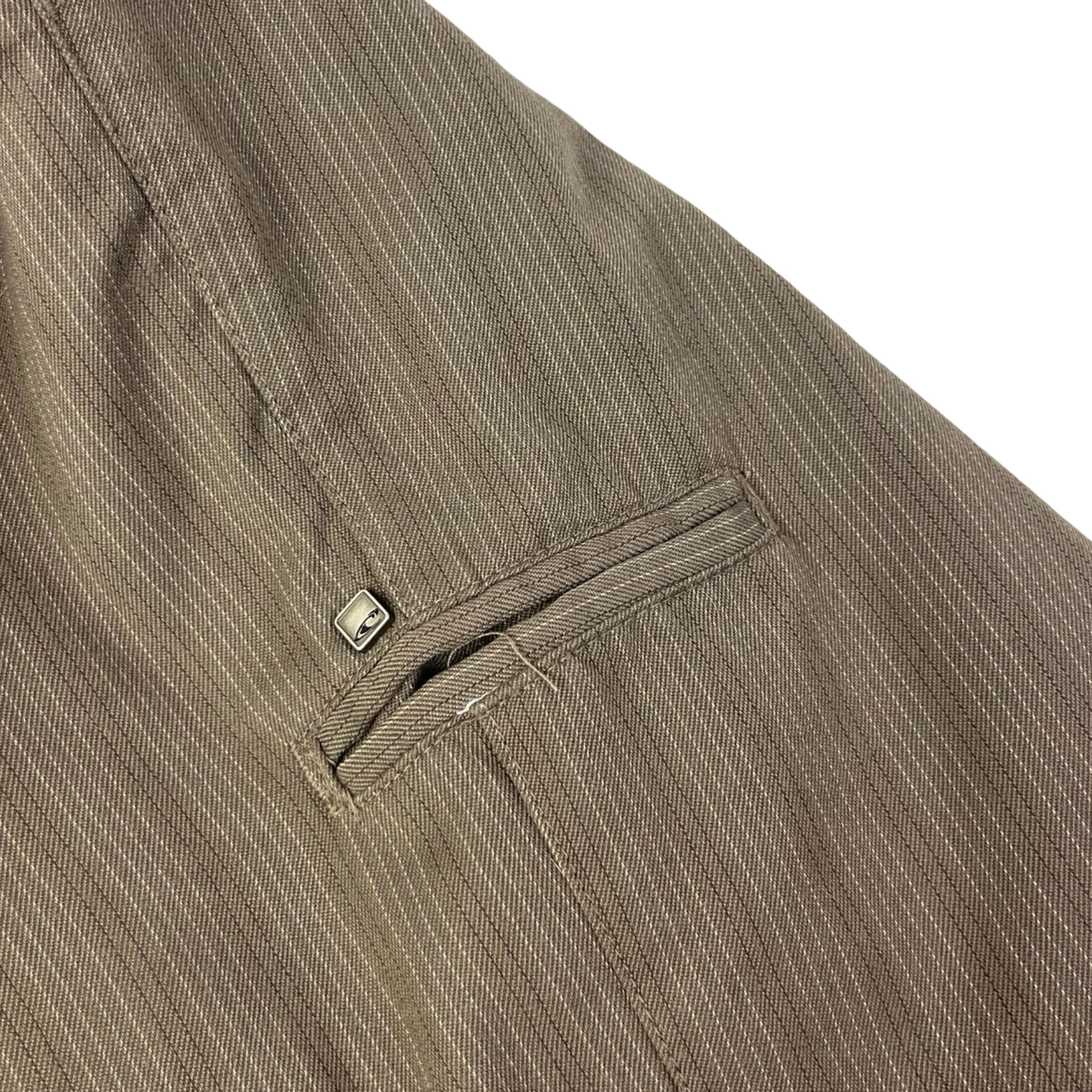 Vintage Y2K O'Neill Pinstripe Chino Shorts Brown