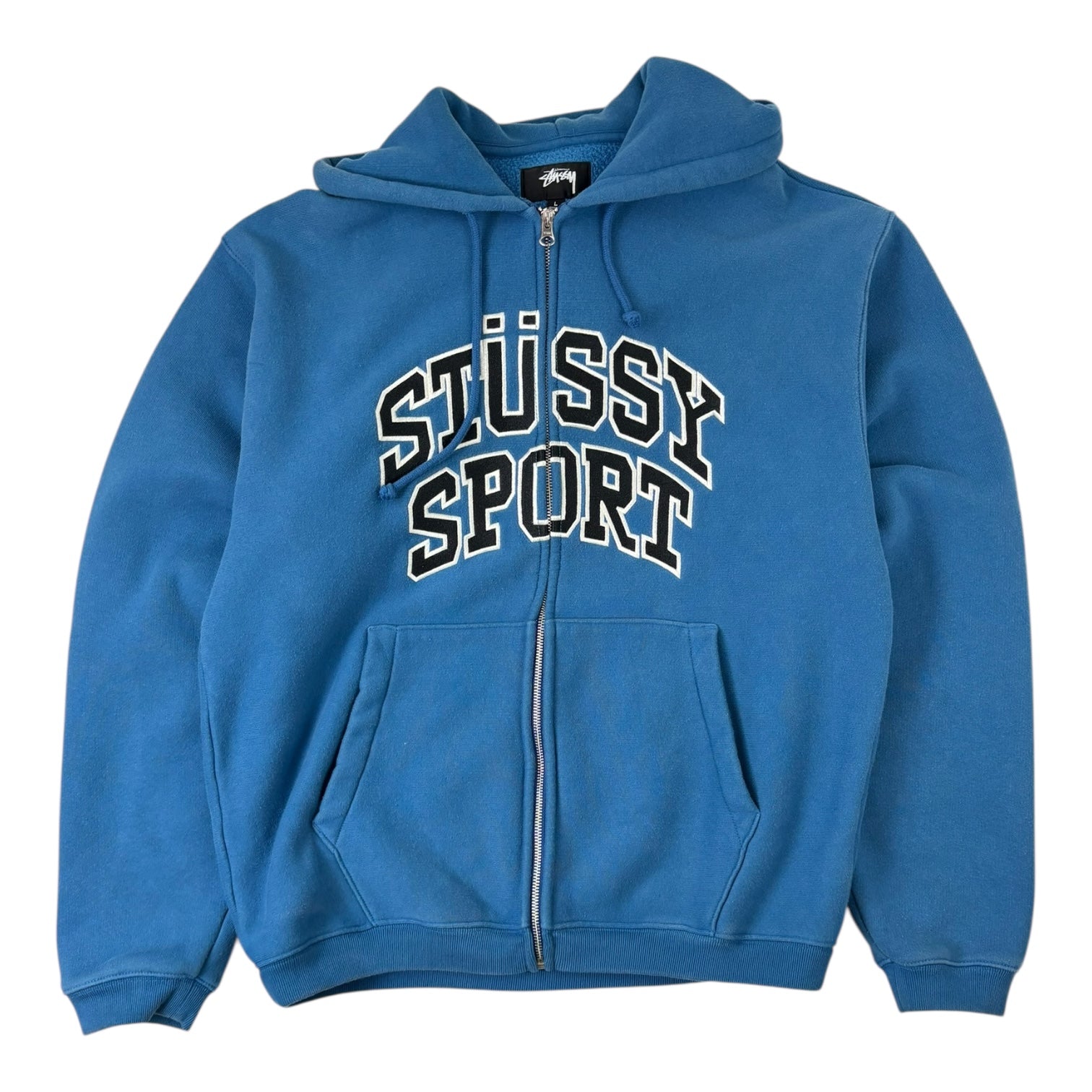 Stussy Sport Zip-Up Hoodie Blue