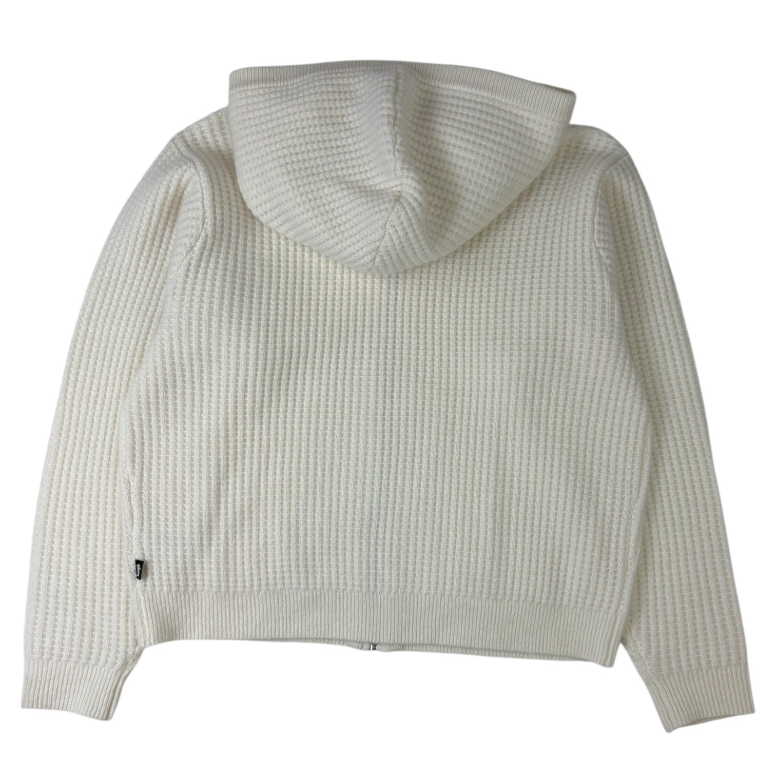 Stussy Waffle Cashmere Zip-Up Hoodie Ivory