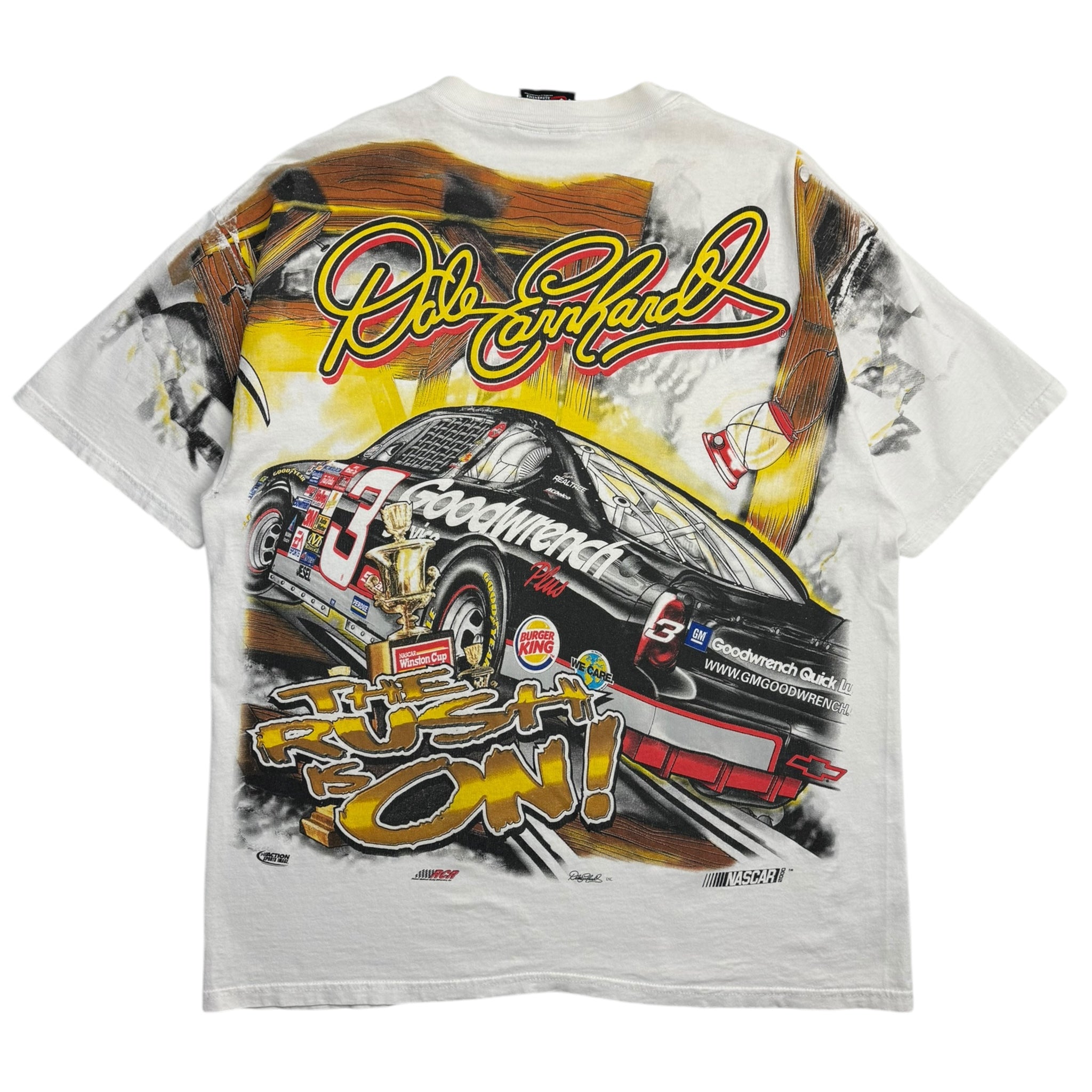 Vintage Dale Earnhardt “Black/Gold” All Over Print Racing T-Shirt