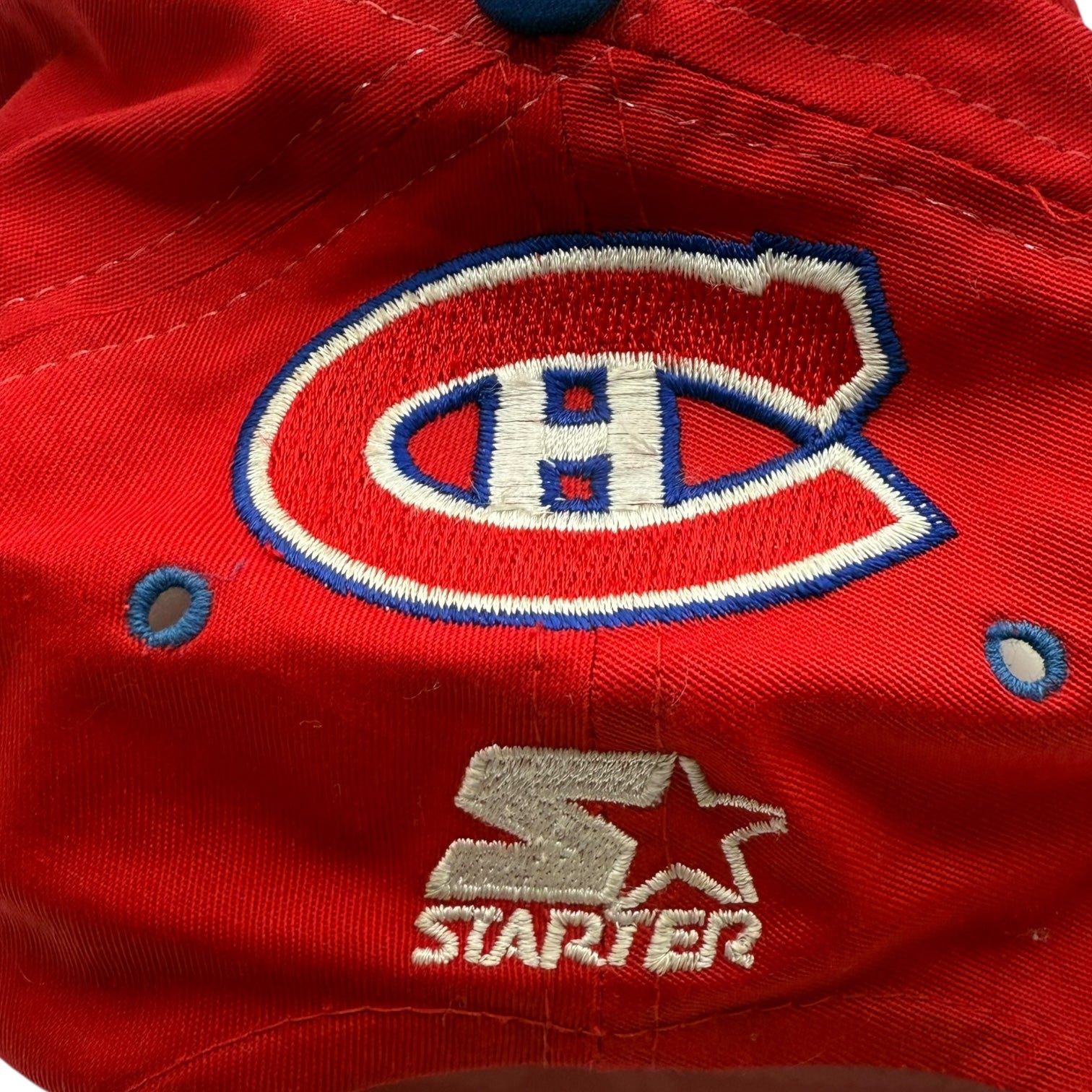 Vintage Starter Montreal Canadiens Wrap Around Script Hat Red/Blue