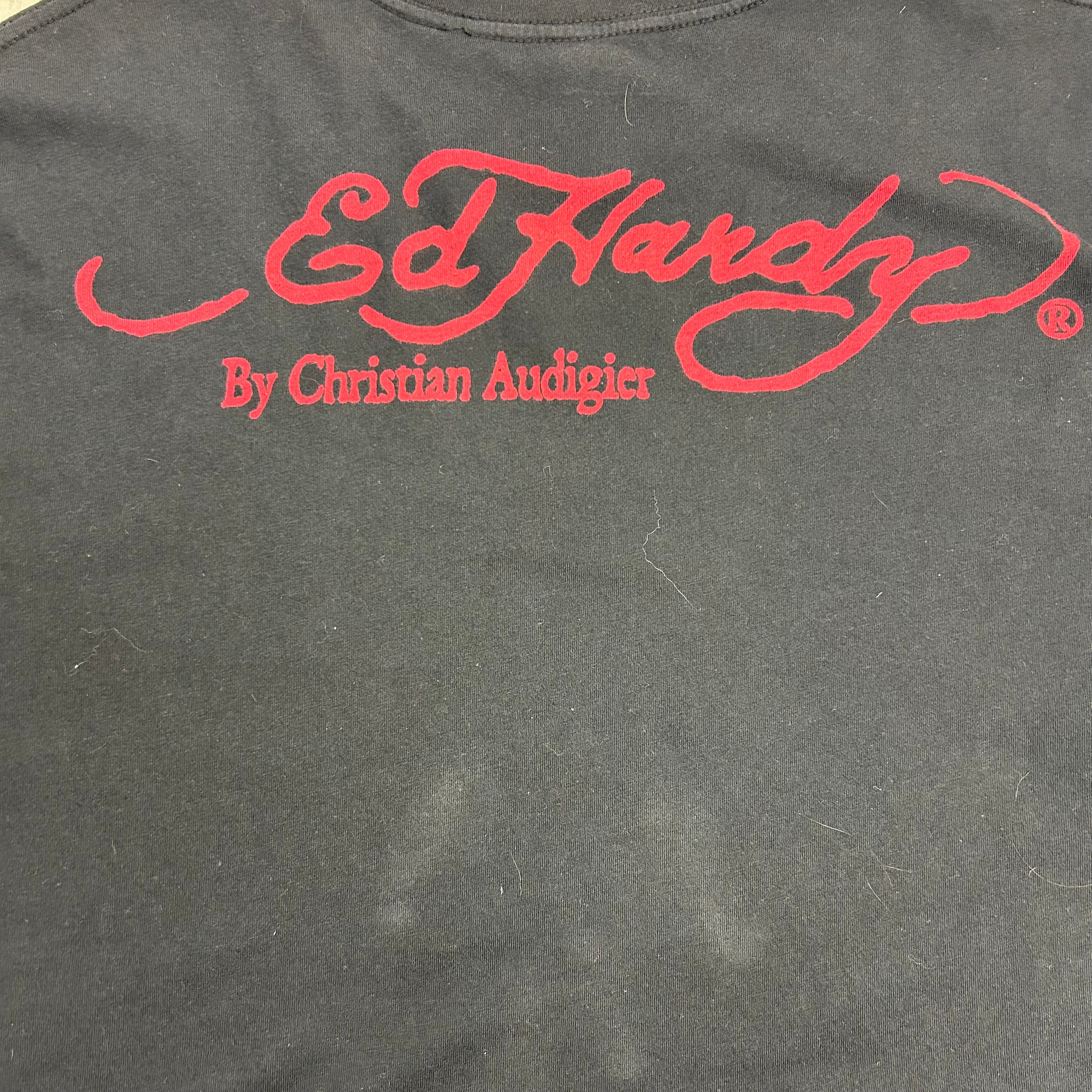 Vintage Y2K Ed Hardy By Christian Audigier Tattoo L/S Black