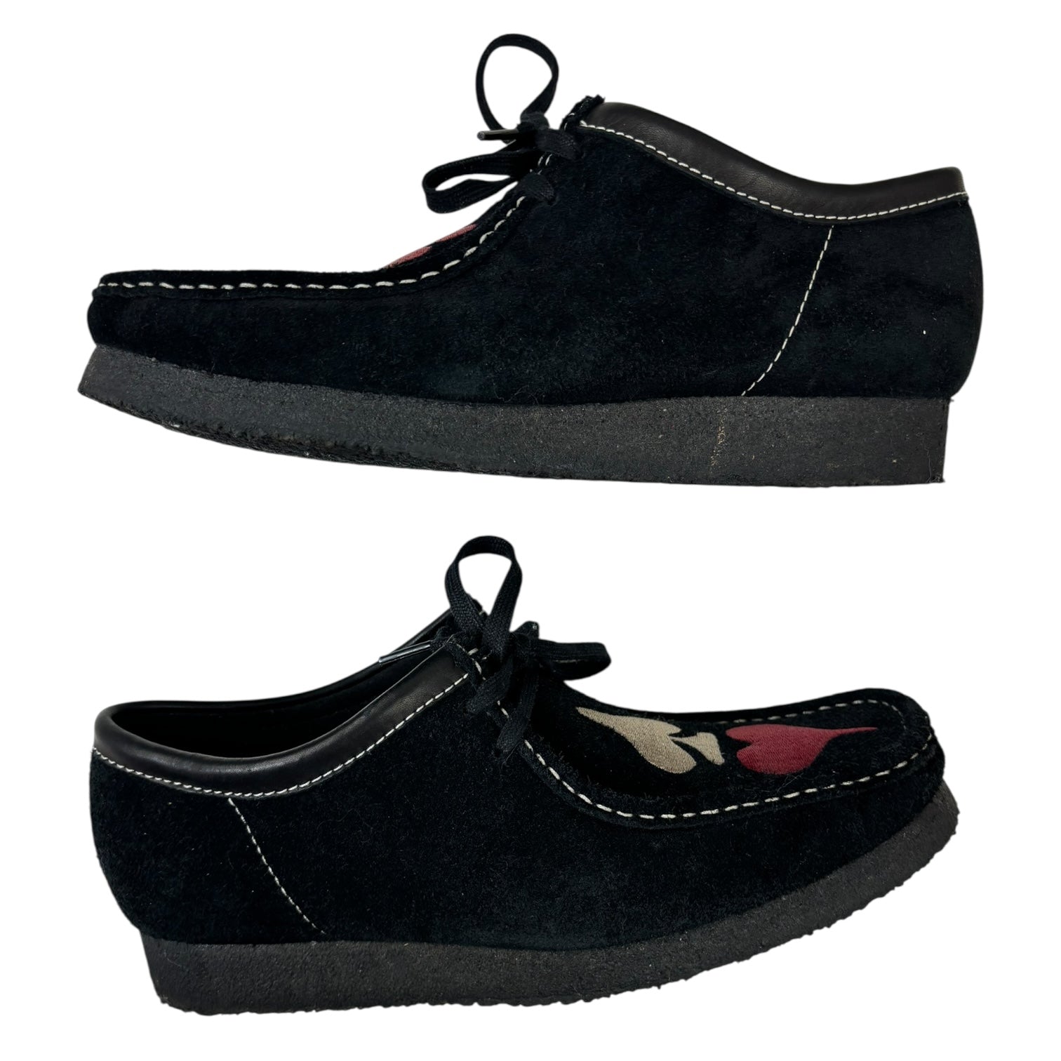 Stussy x Clark’s Original Embroidered Wallabees Black (Used)