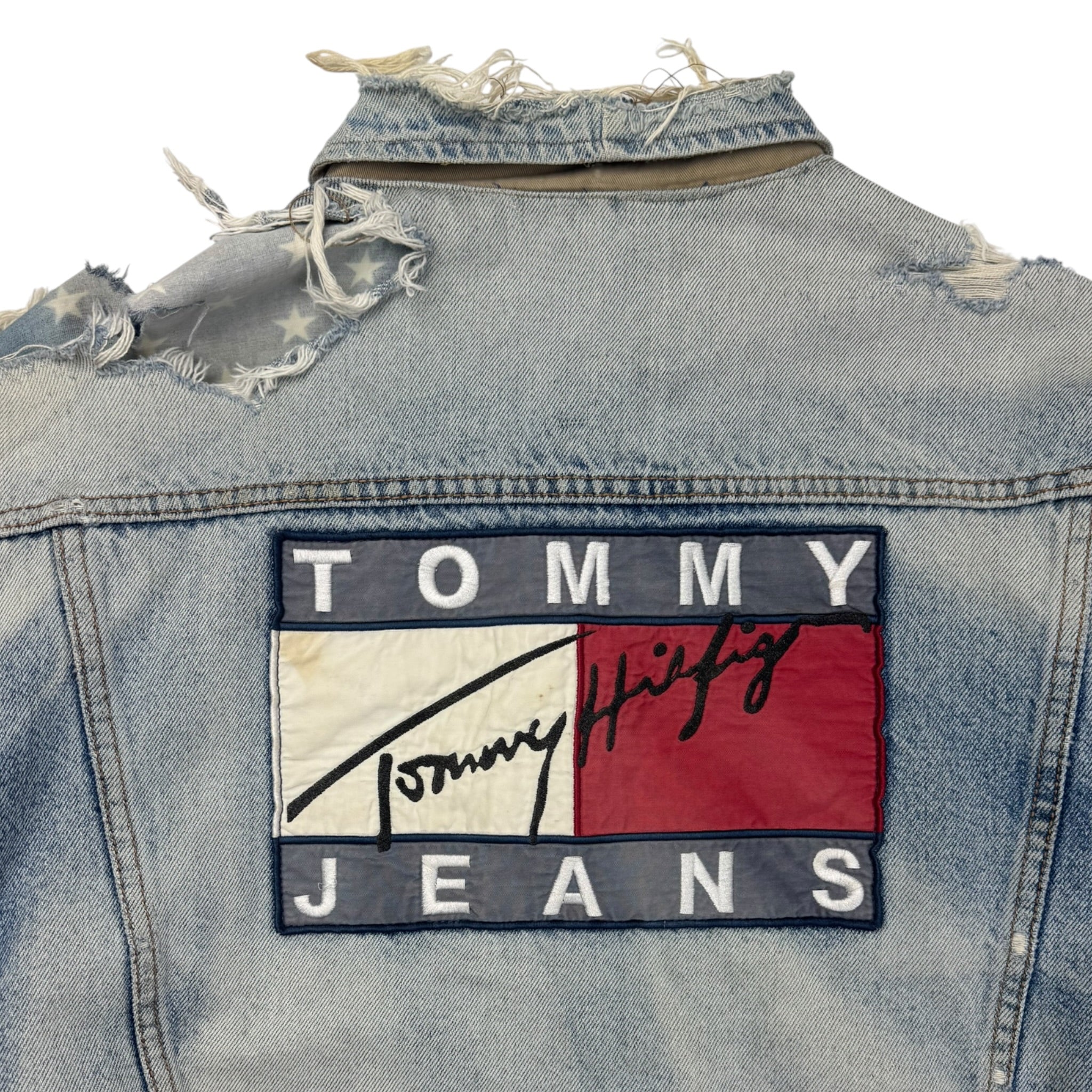 Vintage Distressed Tommy Hilfiger ‘USA’ Denim Jacket