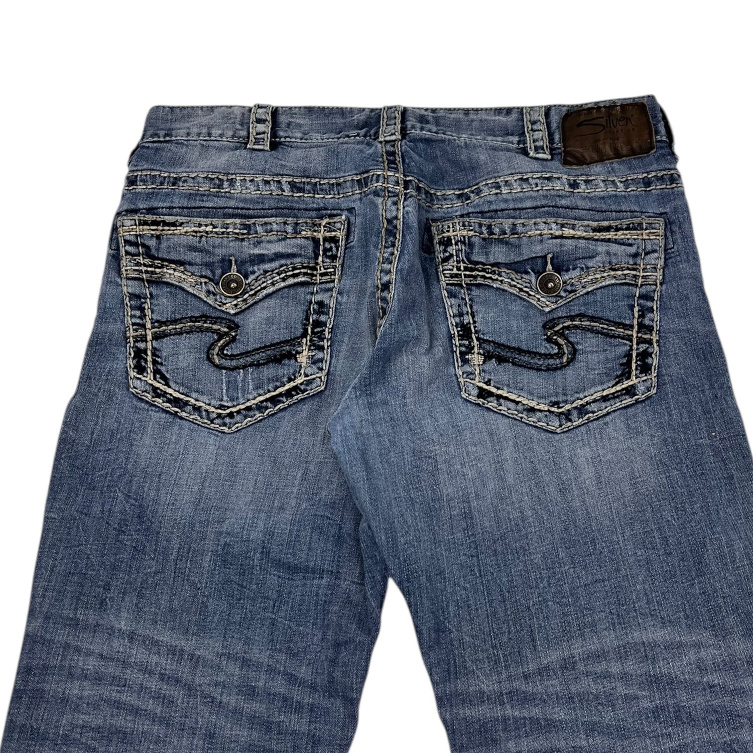 Vintage Silver Jeans Contrast Stitch Bottoms