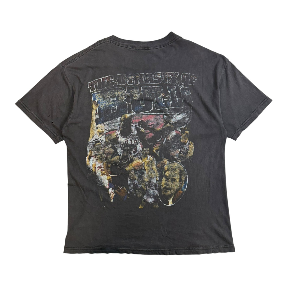 1998 Chicago Bulls “Double 3-Peat” Rap T-Shirt Black