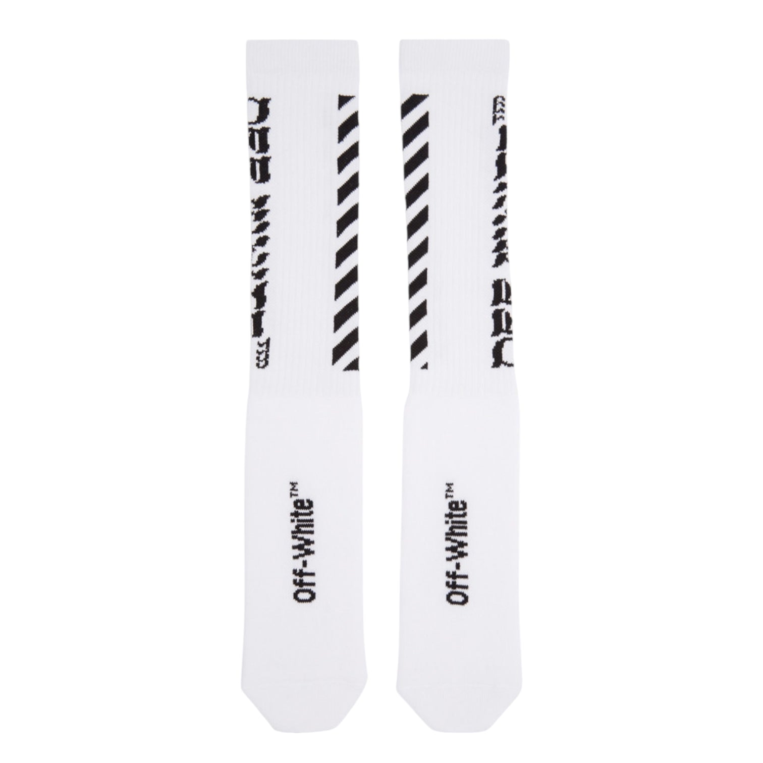 OFF-WHITE Diagonal Spray Logo Socks